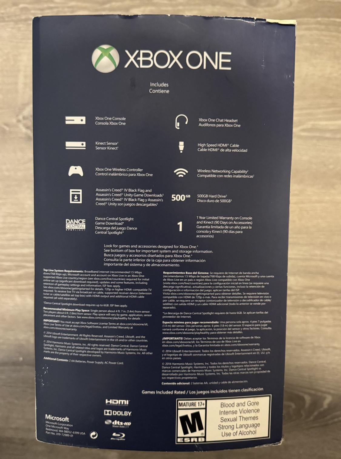 Xbox One With Kinect: Assassin’s Creed Unity Bundle 500GB Hard Drive – NEW