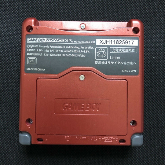 Nintendo Gameboy Advance SP Flame Red AGS-001 Refurbished + Charger