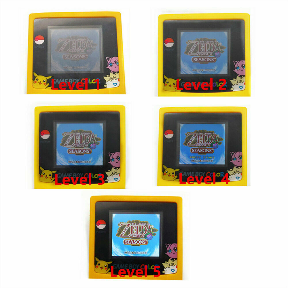 Gray Retrofit Game Boy Color GBC Console With Highlight Back Light LCD