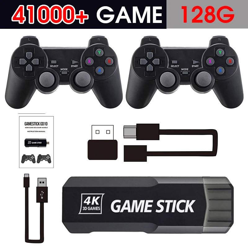 GD10 Retro Console, 256GB, 50000 Games, Dual Controller, Compatible TV, 4K, G…