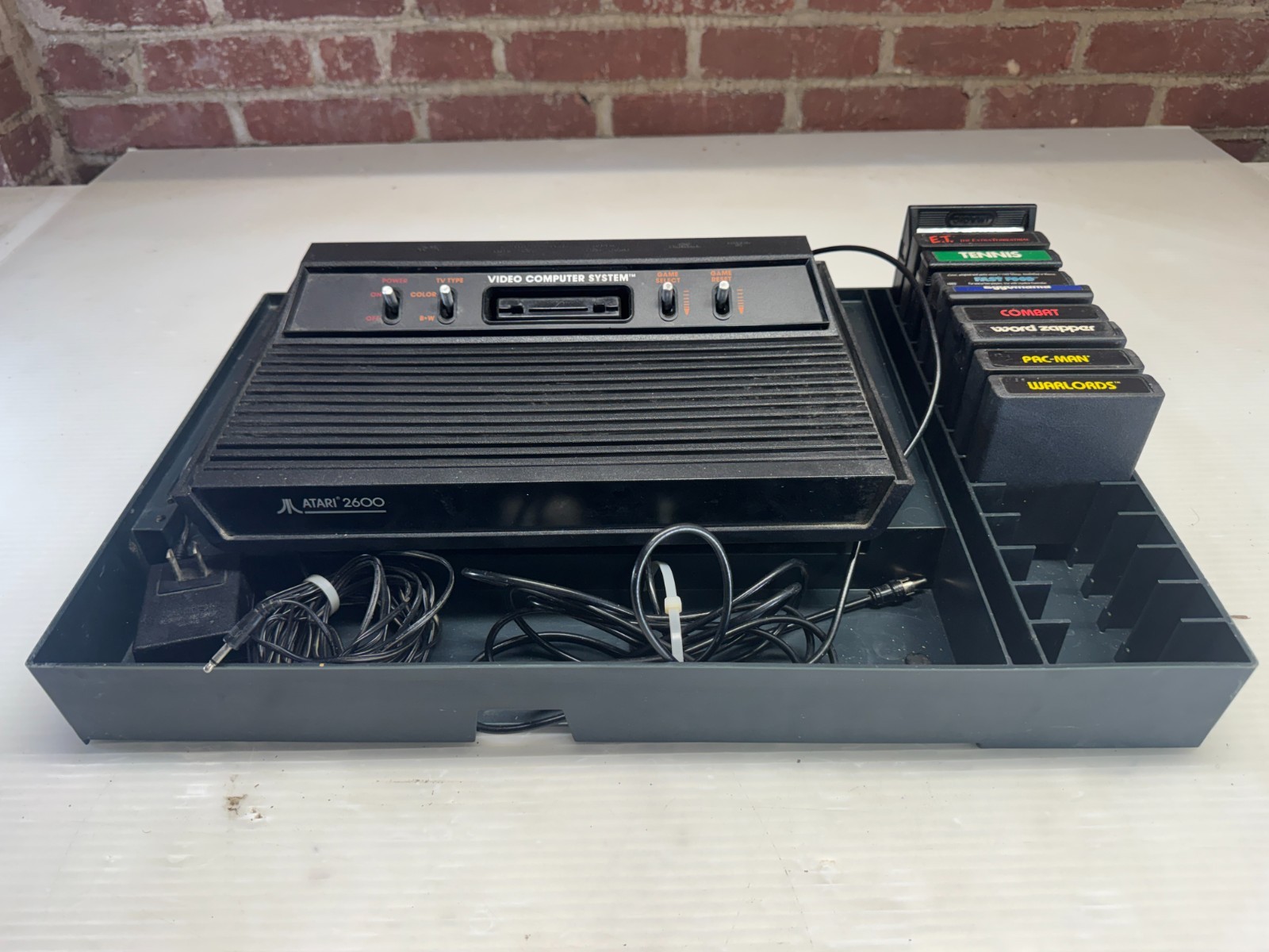 Vintage Atari 2600 Video Computer System Console w/ 9 Games No Controllers