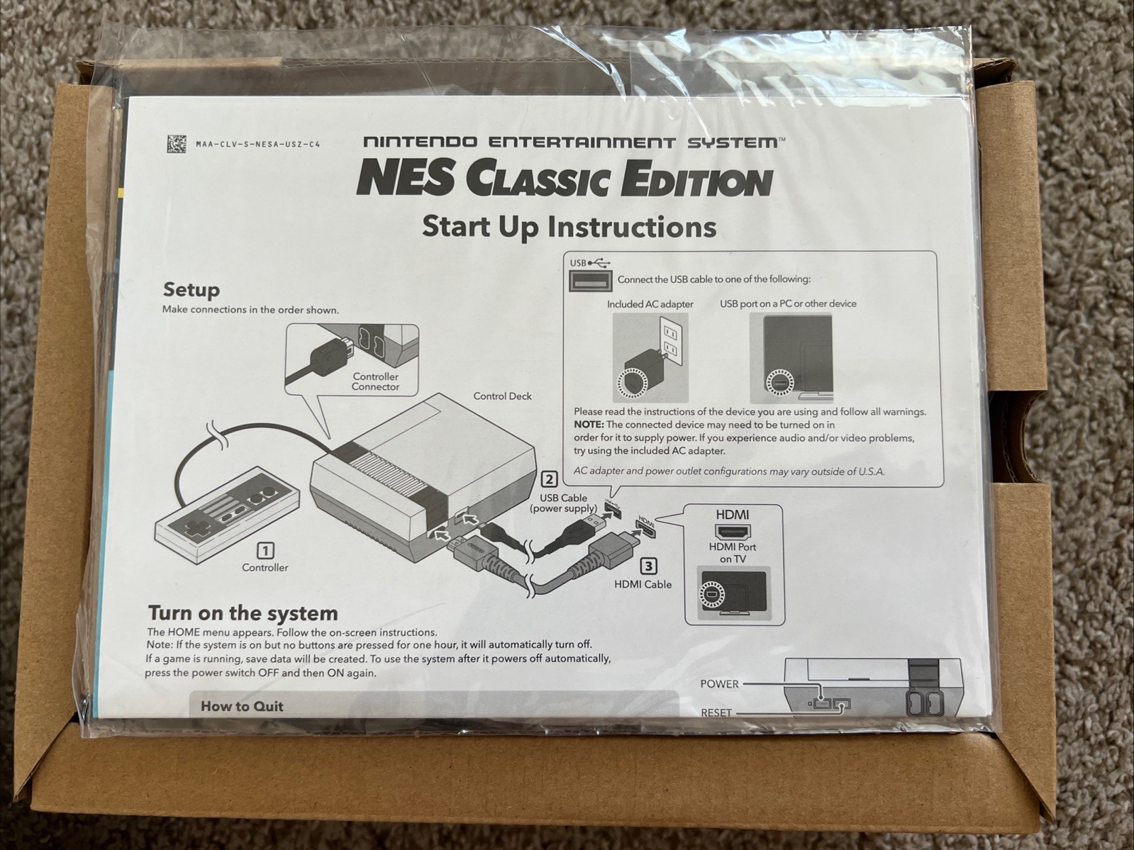 Authentic Nintendo Classic Edition NES Mini Game Console USA New Open Box