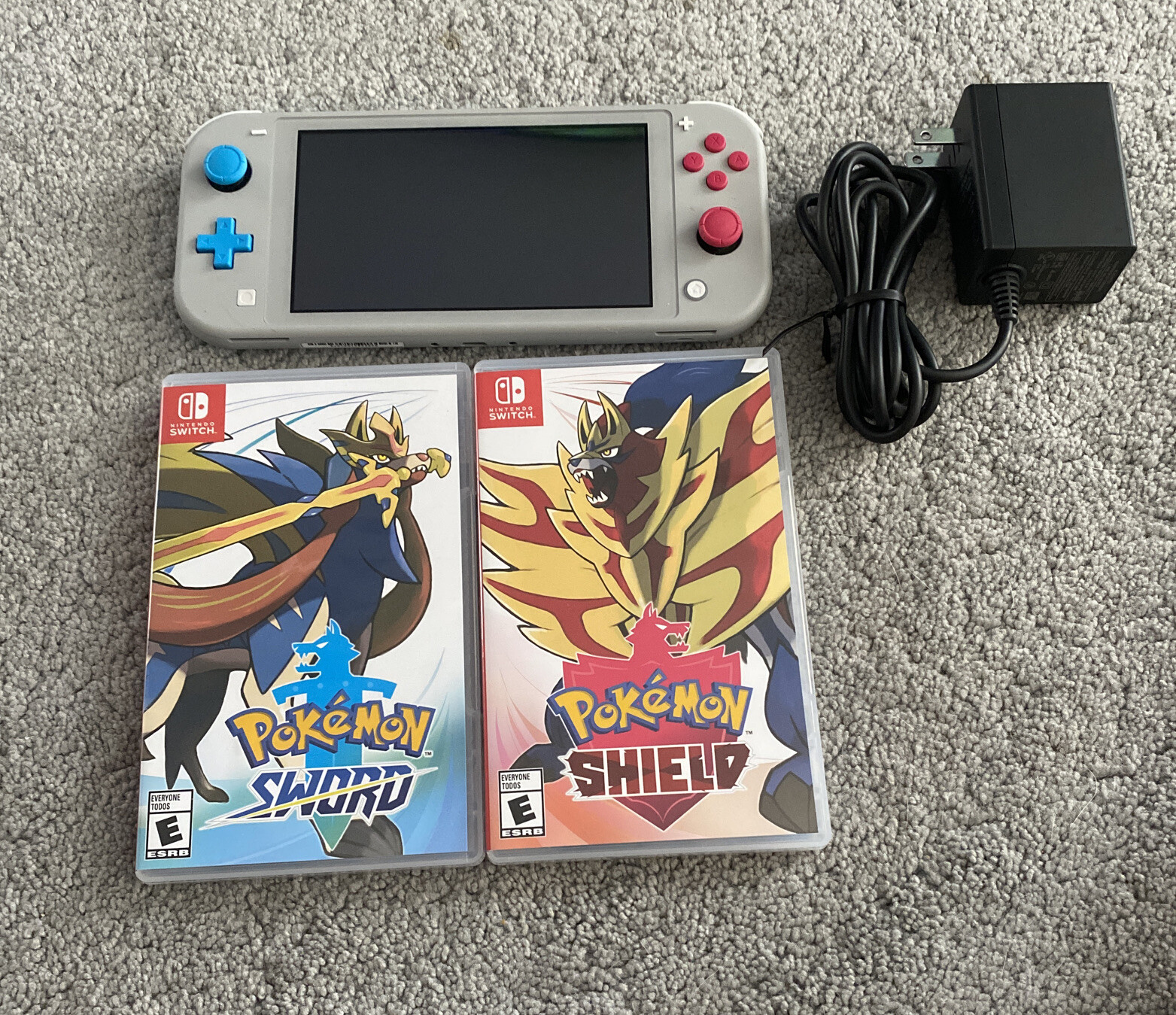 Nintendo Switch Lite Handheld Console Pokemon Zacaian Zamazenta Edition Bundle