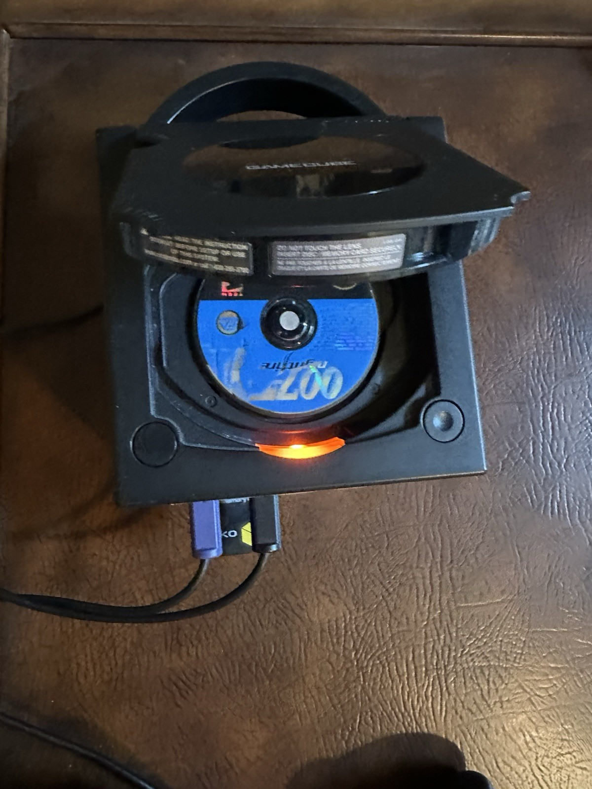 Nintendo GameCube Console Black/Silv w/ Power Adapter AV Cable & 2 Controllers