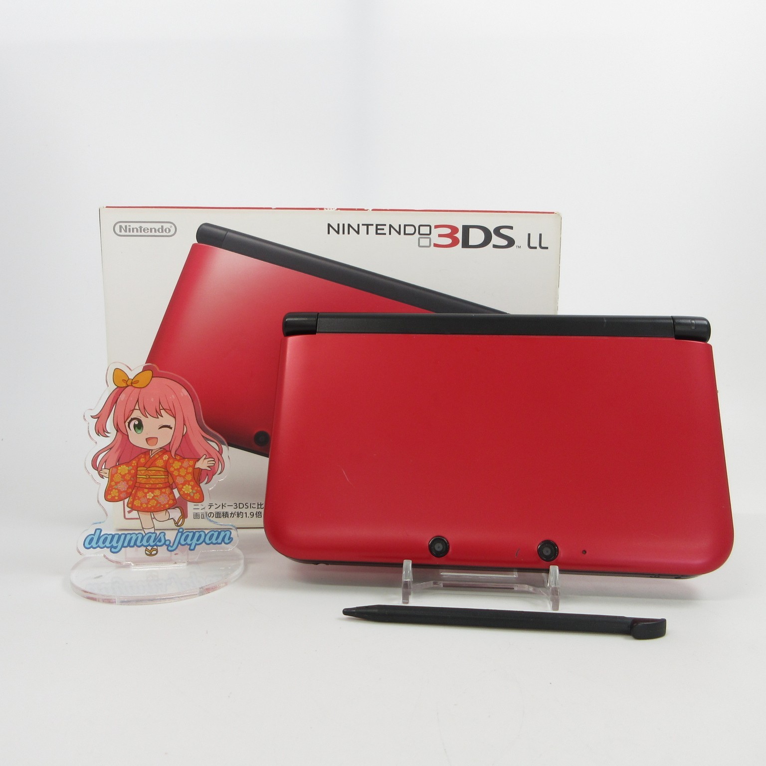 【Excellent】Nintendo 3DS LL XL Red x Black Console Japanese Edition #Arr0511/03