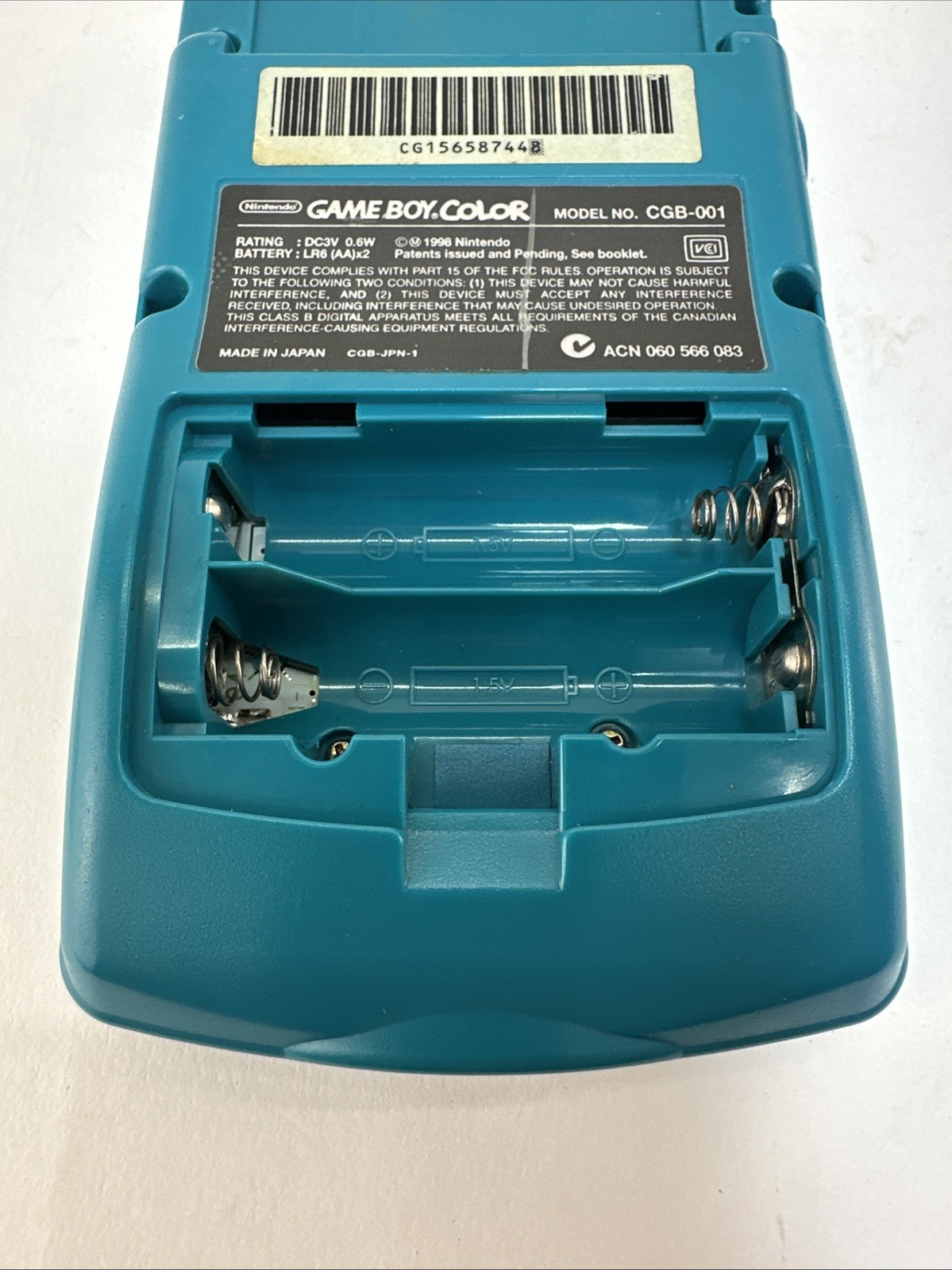 Nintendo Game Boy Color Teal Bundle 4 Games Carry Case GBC Tested Working