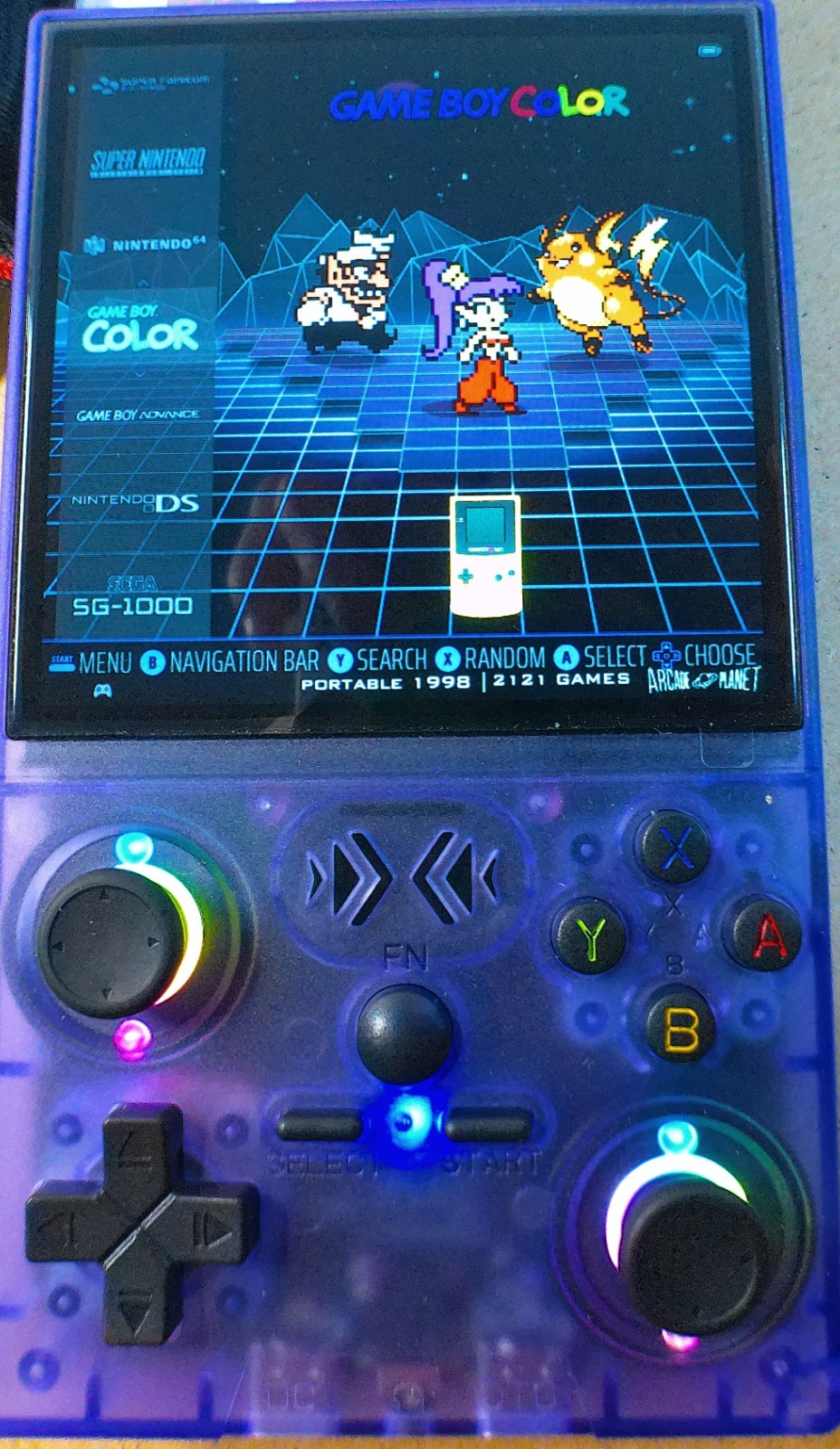 XF40V Retro Handheld Game Console Purple