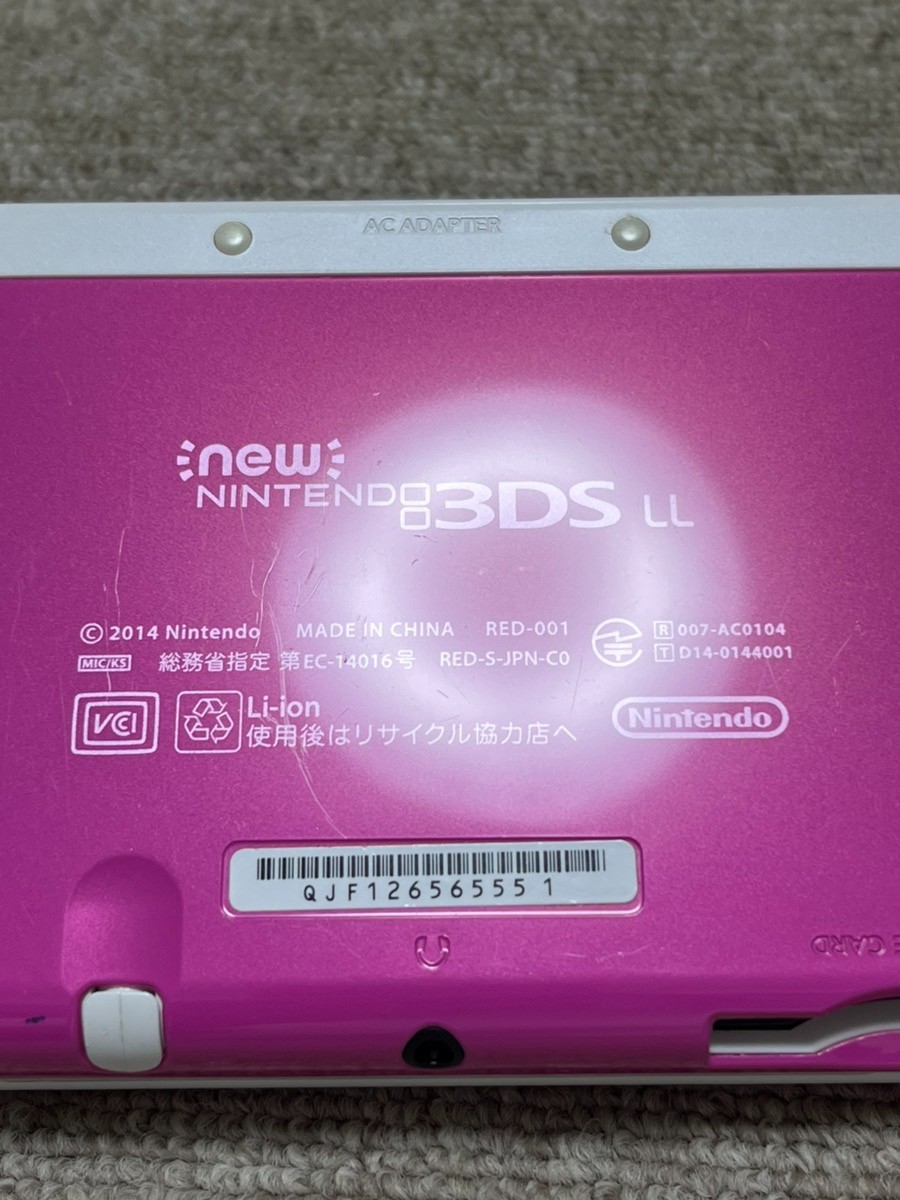New Nintendo 3DS XL LL White x pink Console region Japanese B994