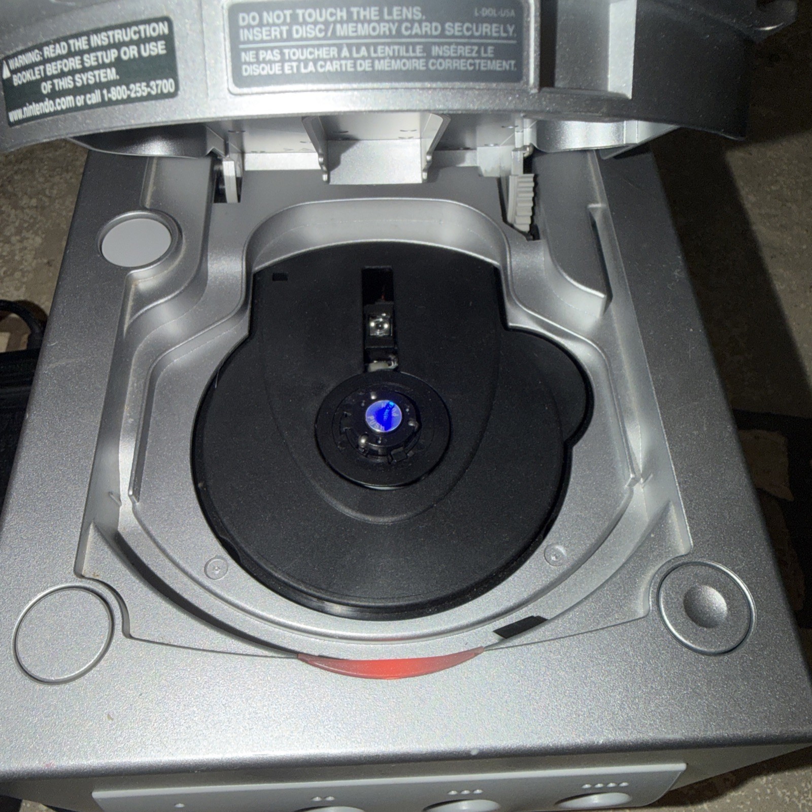 Nintendo GameCube Console Platinum Silver DOL-101 System Adapter Power For Parts