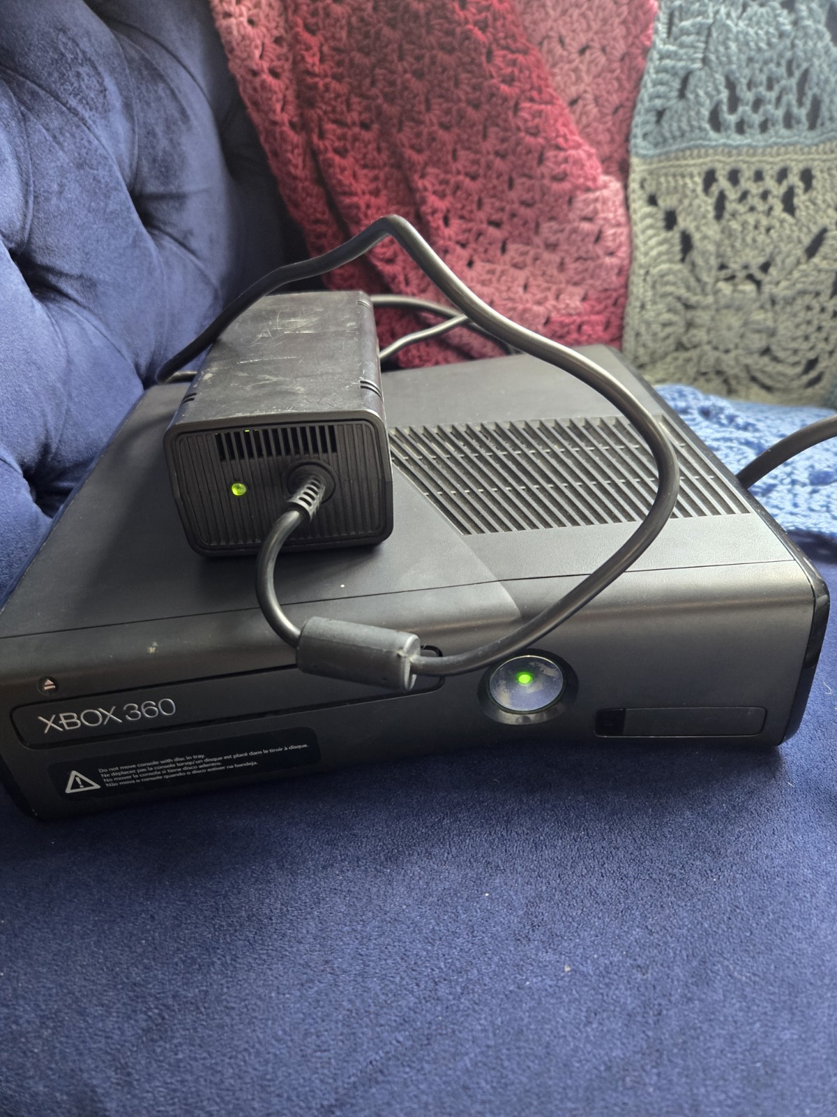 Microsoft Xbox 360 Slim Black Console MPN 1439 NTSC-U/C 1080p w/ Power & AV