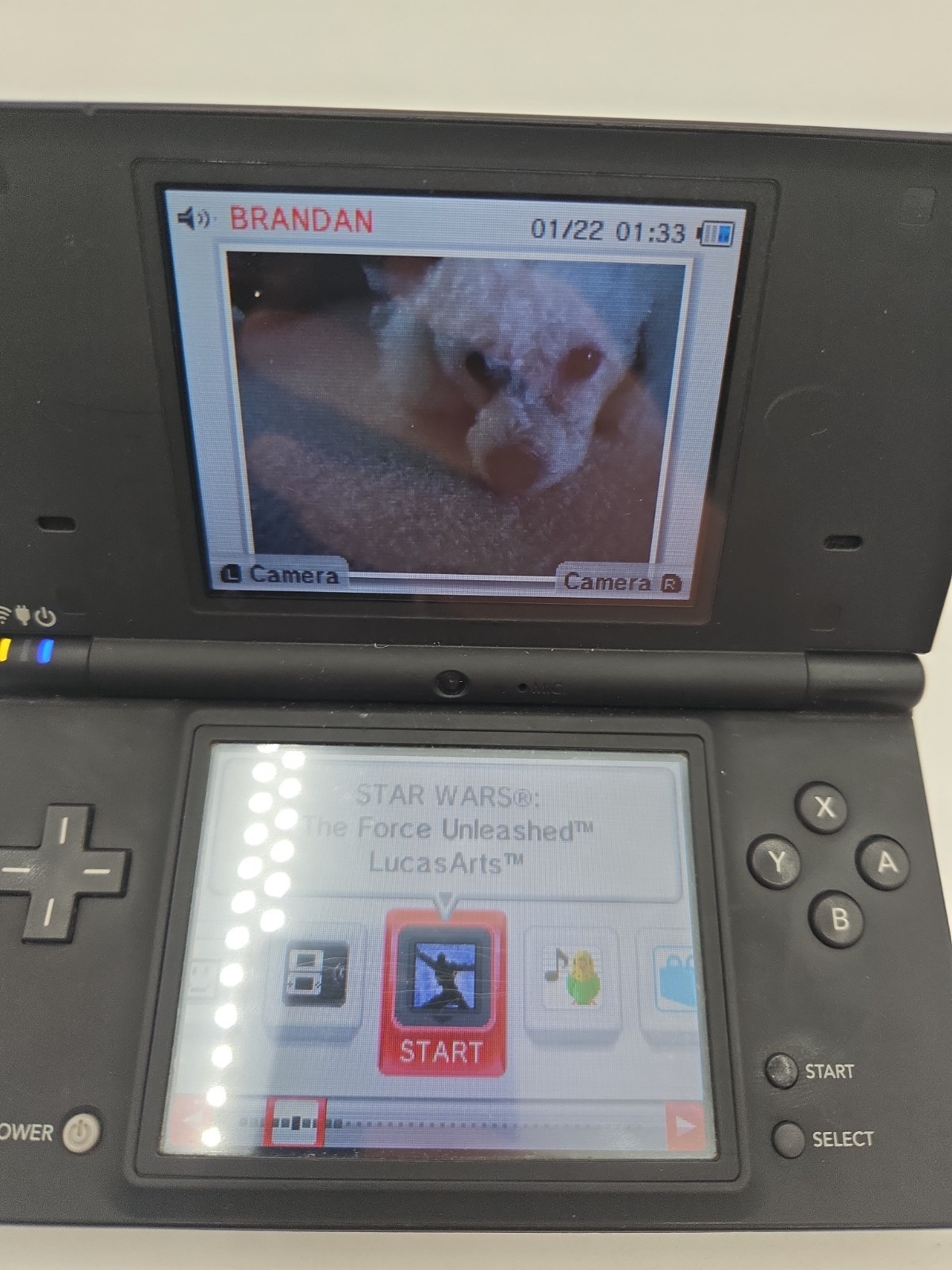 Nintendo Black DSi Handheld System Bundle Charger Star Wars Games Tested Stylus