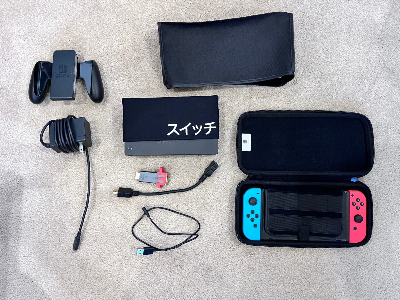 Nintendo Switch Console HAC-001 w/Various Accessories (Including 1440p Upscaler)