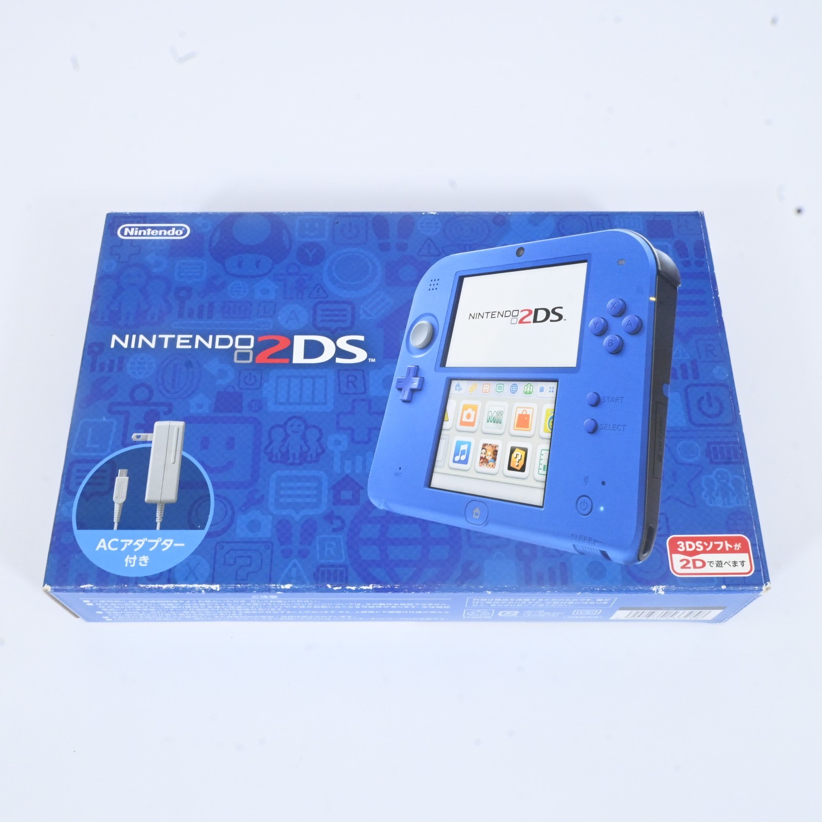 Nintendo 2DS Blue Console FTR-001 Boxed Tested w/ Mahjong DS NTSC-J