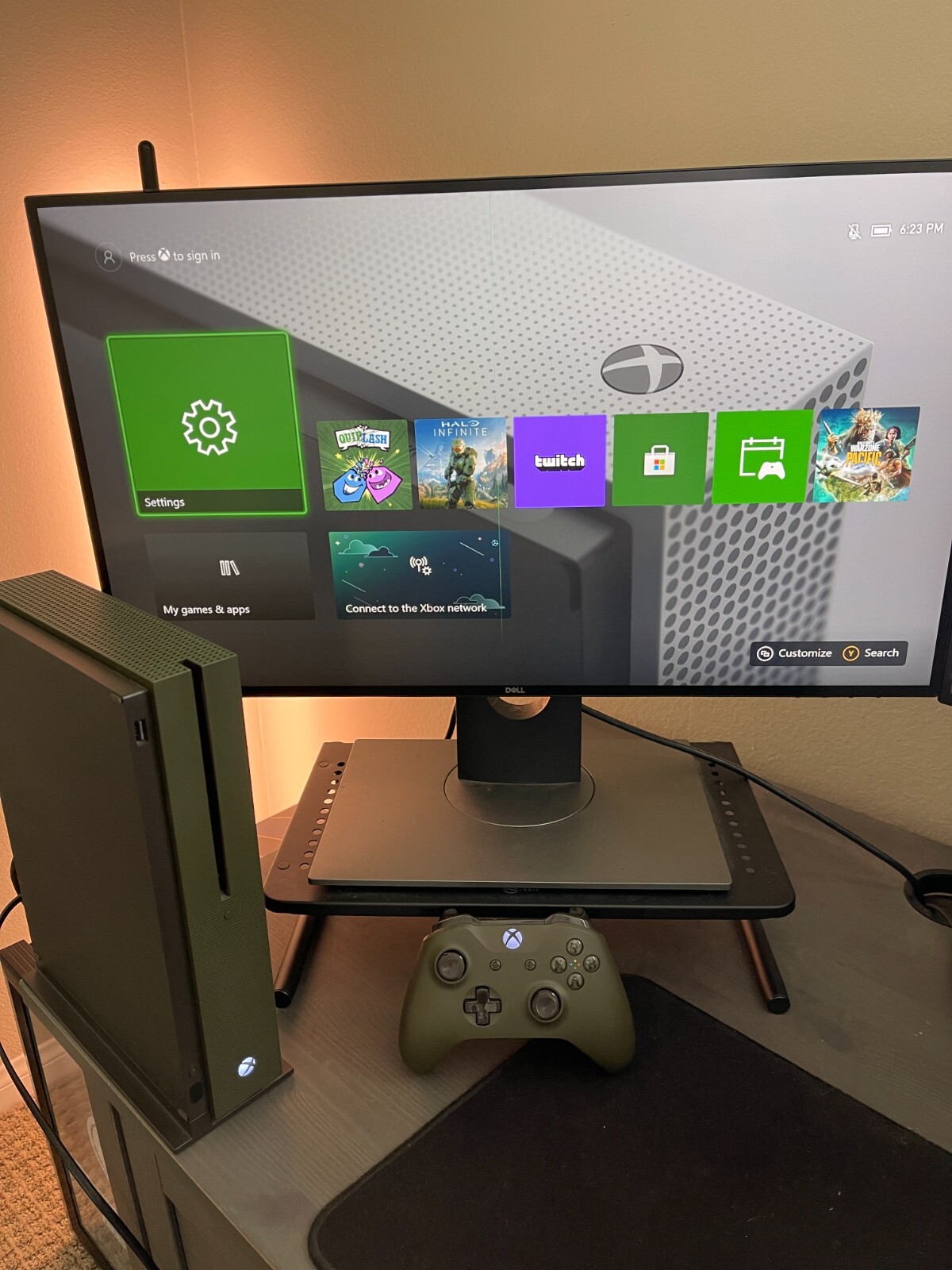 Xbox One S 1TB Military Green Console + Astro A20 Wireless Gaming Headphones