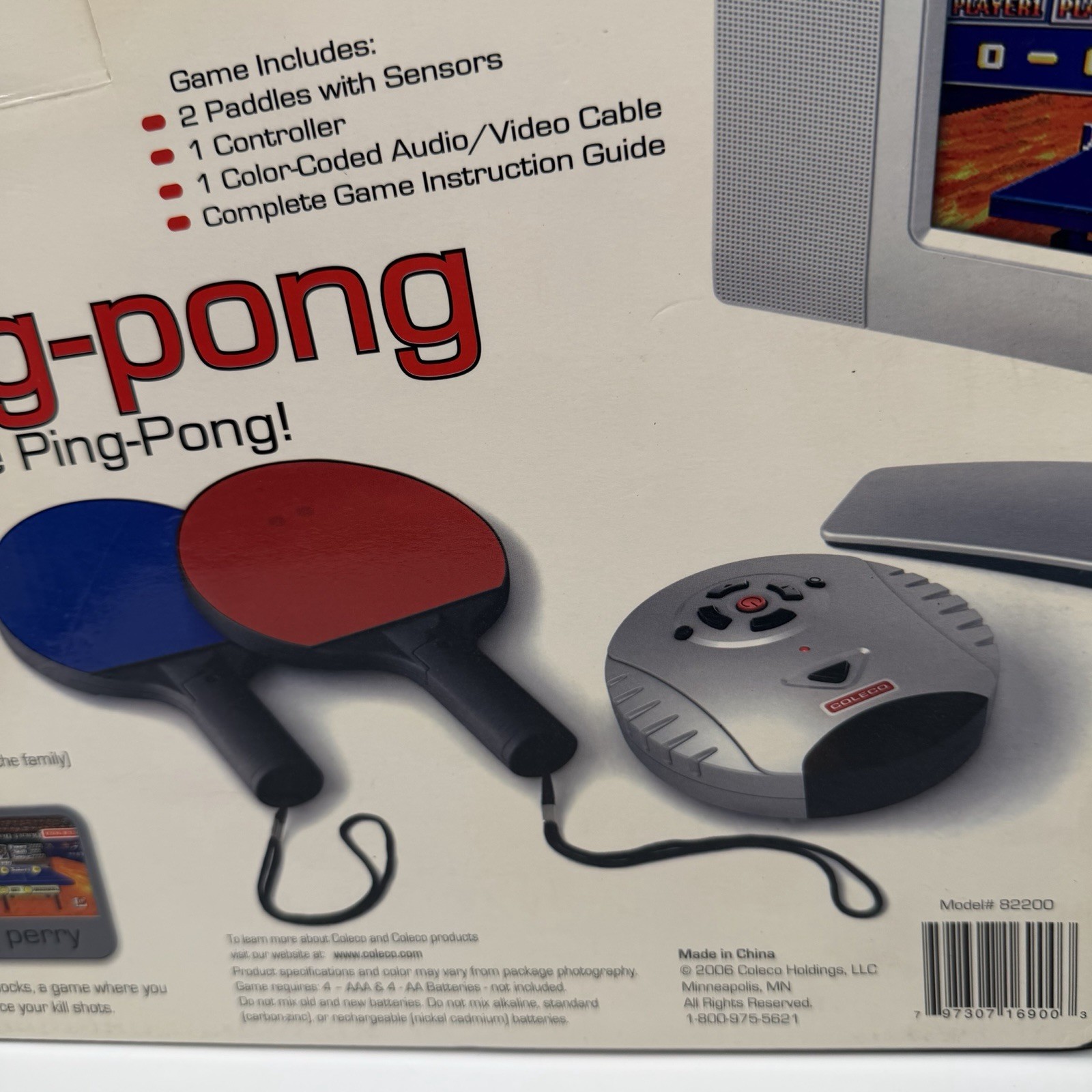 Coleco Plug-N-Play Virtual Ping-Pong Console Open Box New Tested
