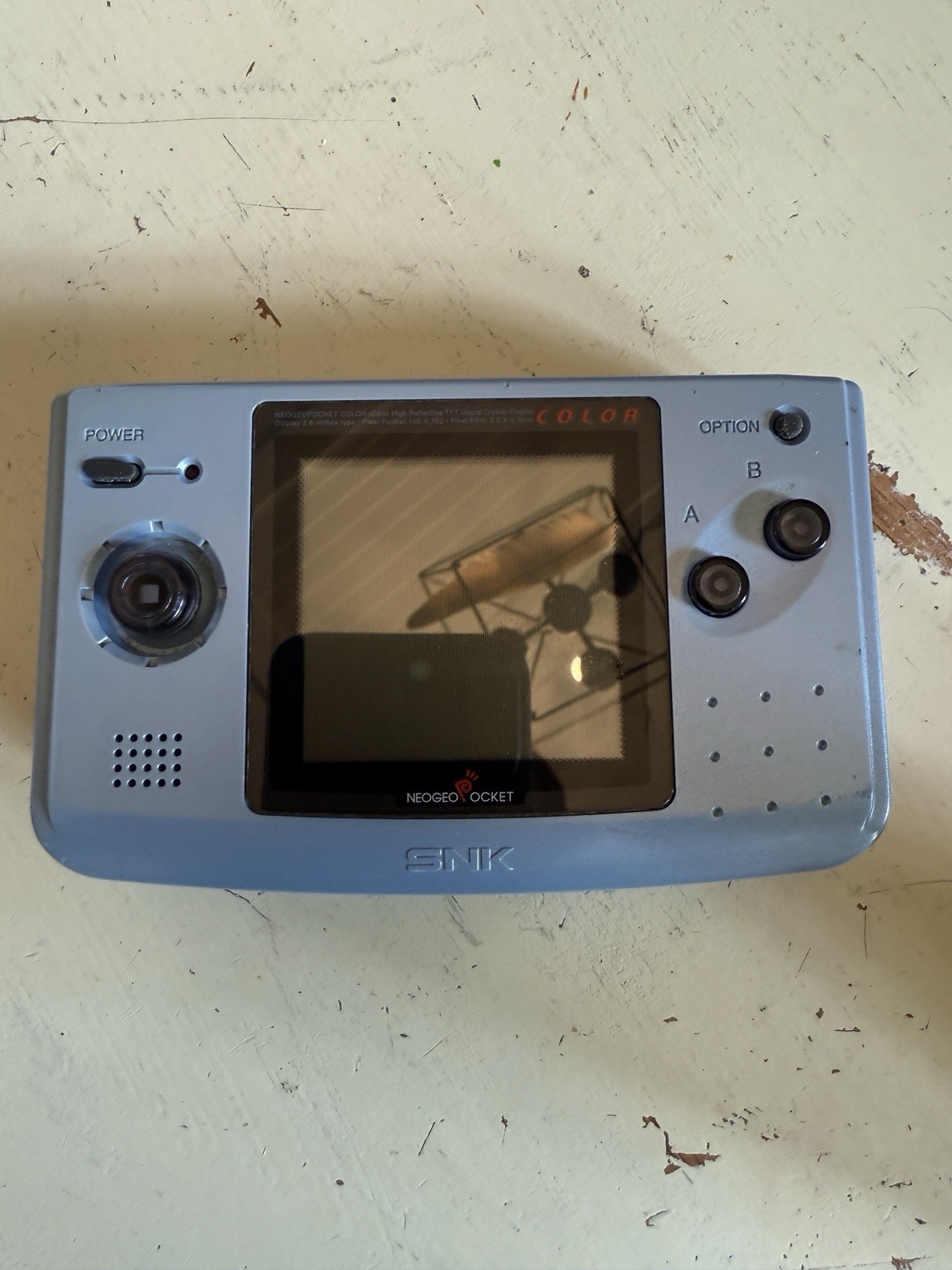 Neo Geo Pocket Color Blue Console – Tested, Missing Battery Covers.