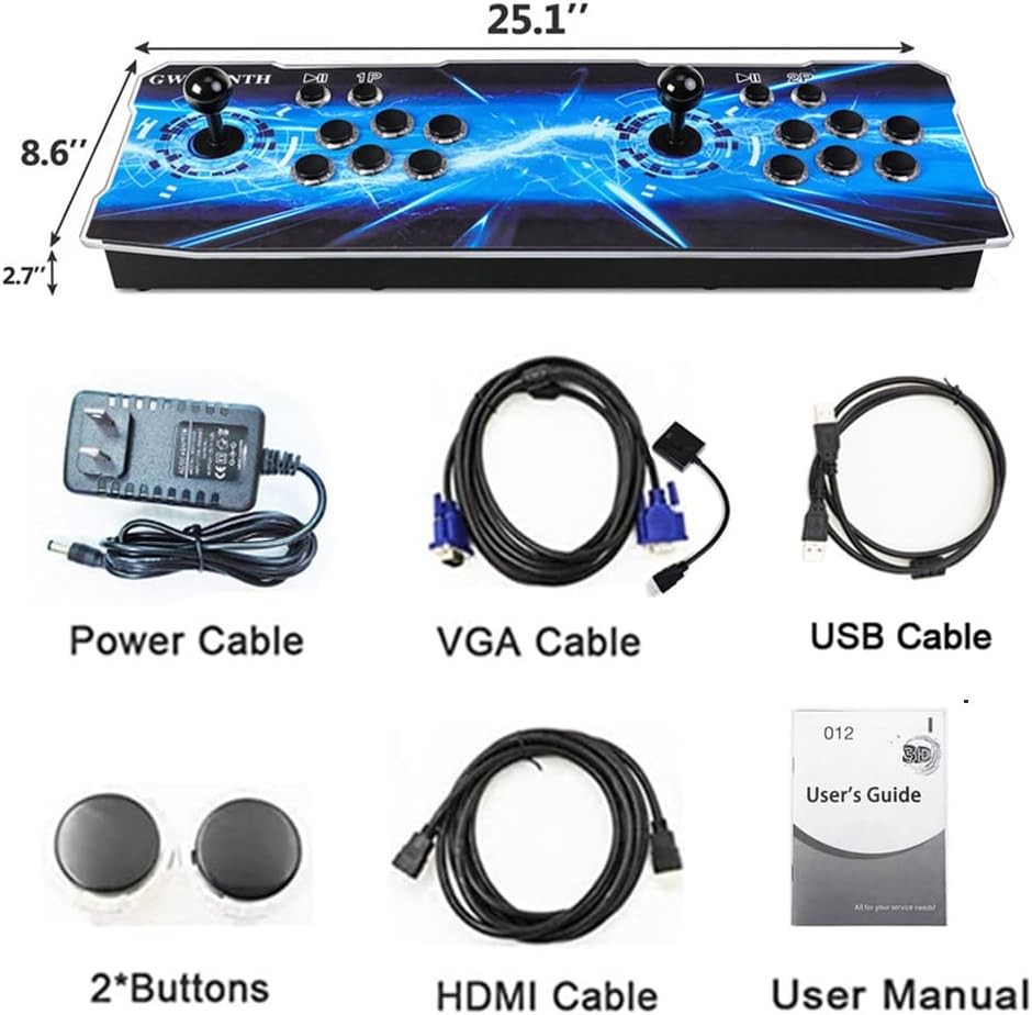 3D Box 80S Pro Arcade Games Console, 16800 in 1 HD Video Games Machine,Plug and