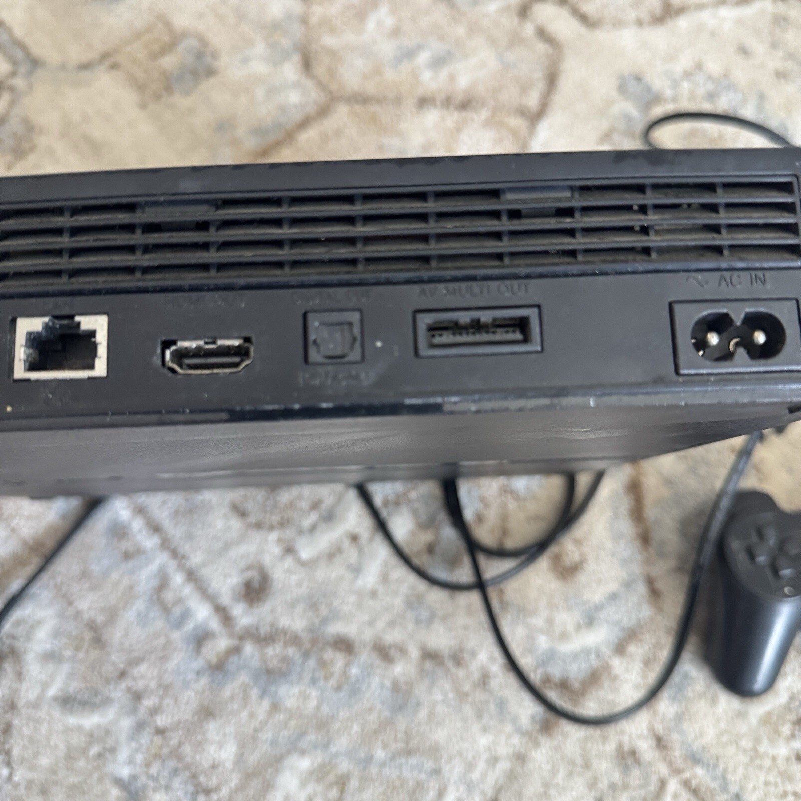 Sony PlayStation 3 Slim Black Console Cech-2001b For Parts Powers On Then Off