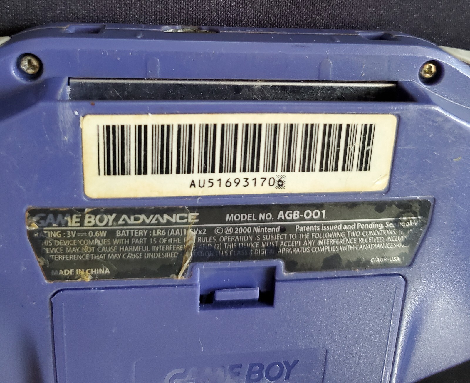 Nintendo Game Boy Advance Handheld System – Indigo