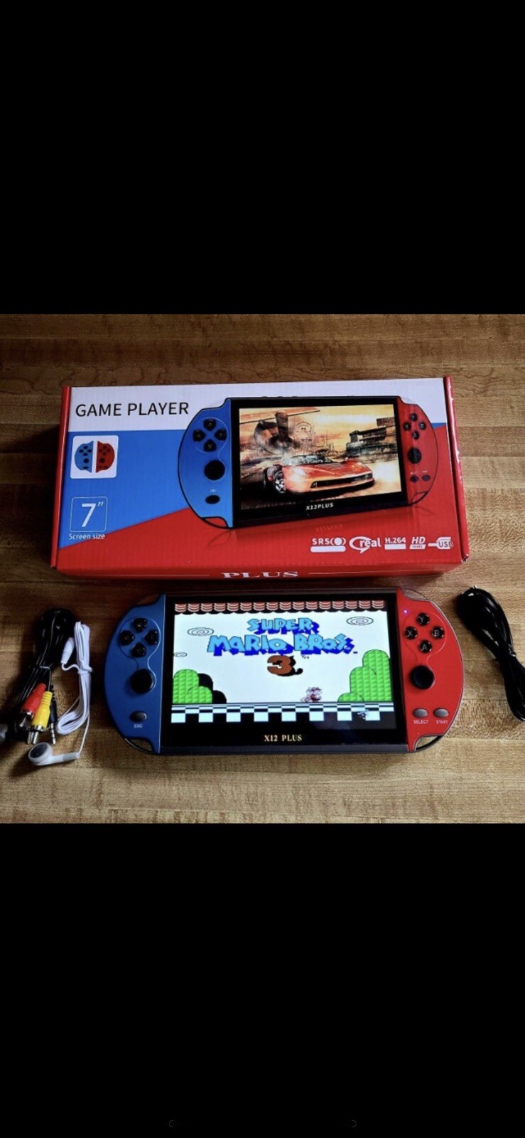 Handheld Game Player 7.1” 16 GB Built-in 3,000 Classic Games Installed