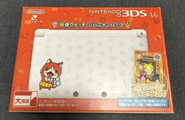 Nintendo 3DS LL Yokai Watch Edition Jibanyan Pack Unused 2014 Japan Hobby Game