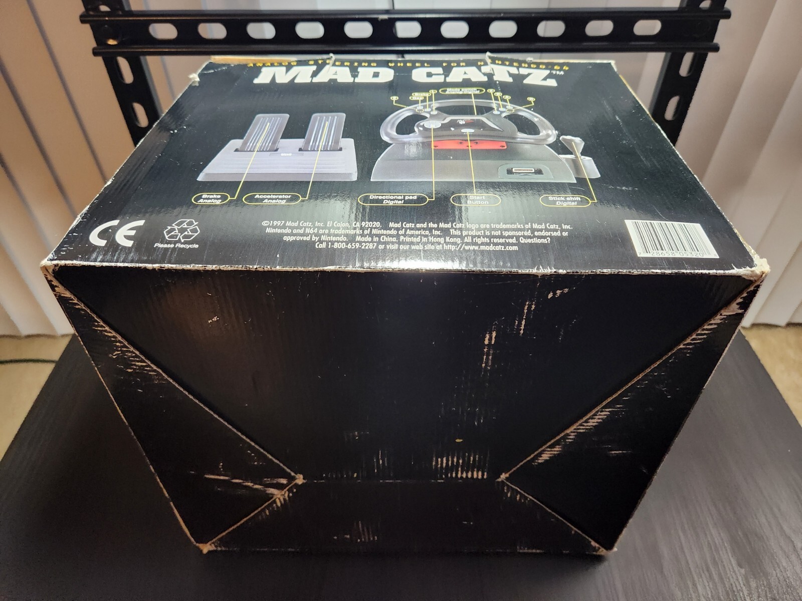 Open Used – Nintendo 64 – Mad Catz – Analog Steering Wheel w/ Force Pack – 1997