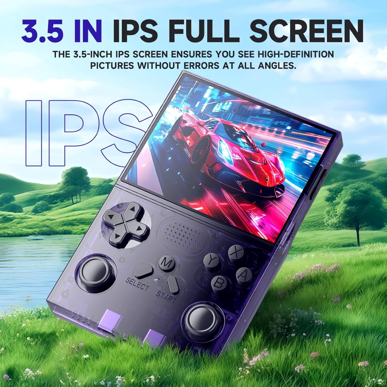 R40 Retro Handheld 3.5 IPS 18000+ Games 128GB Purple