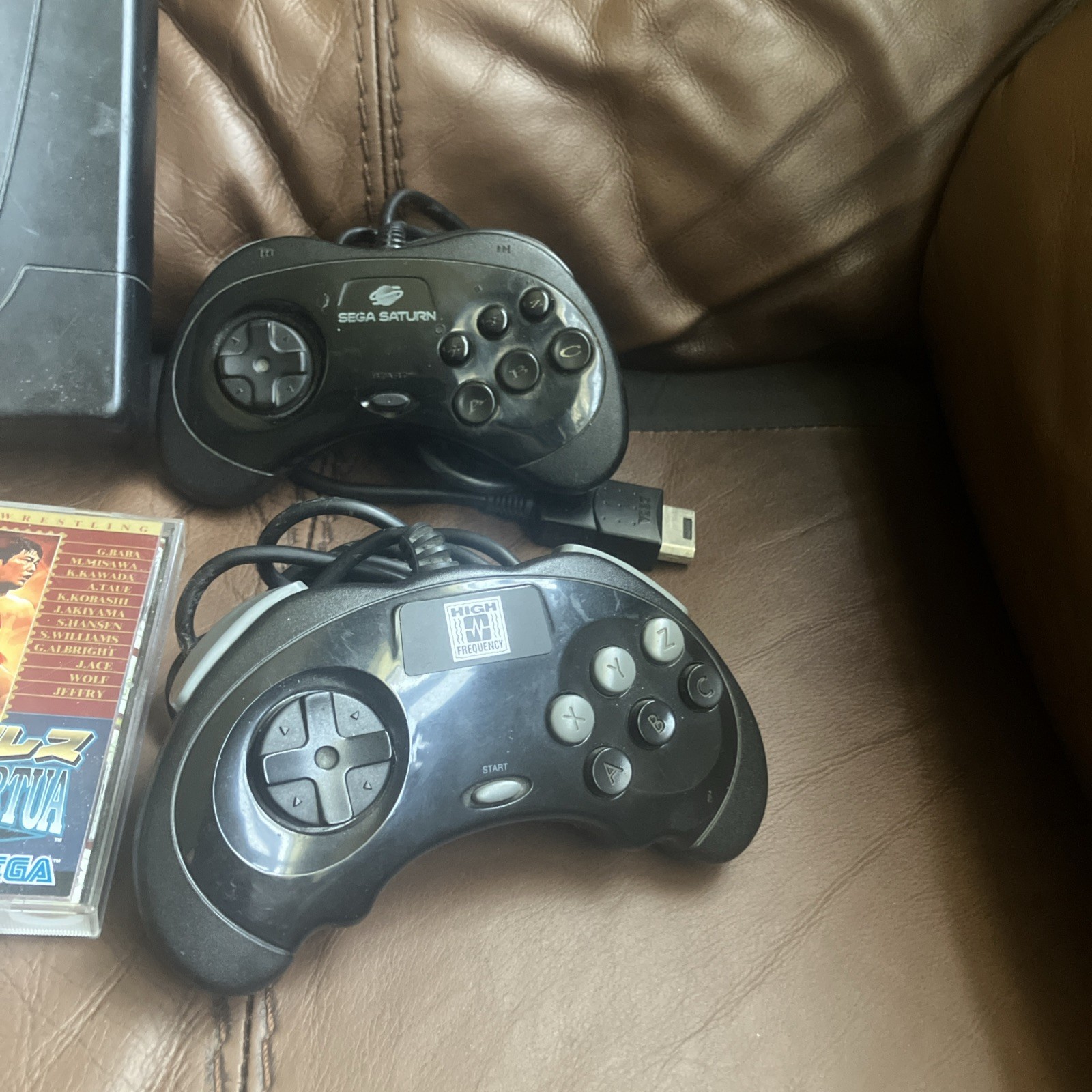 Sega Saturn Console, 2 controllers, 2 games & Action Replay Plus 4M cartridge