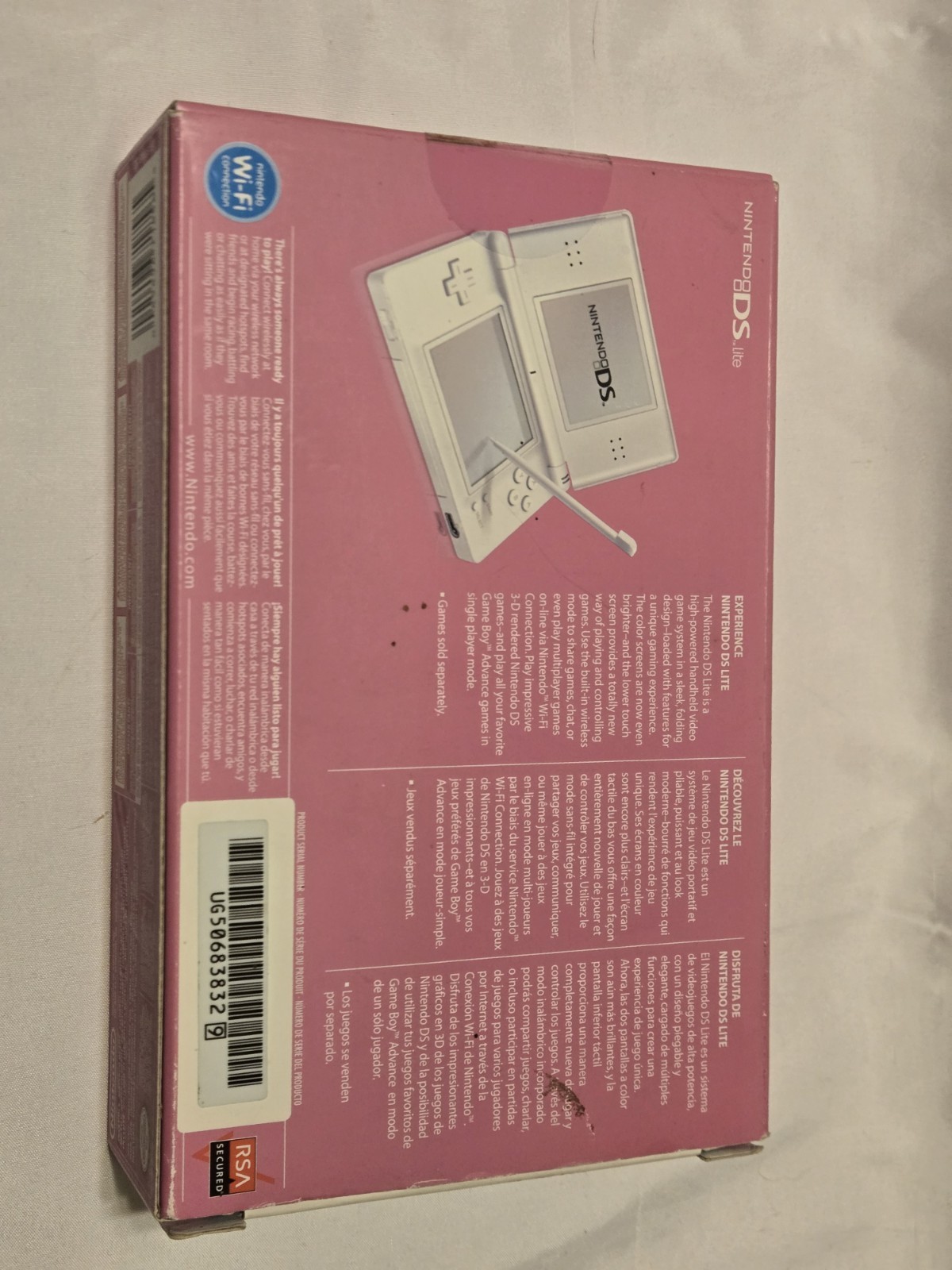 Nintendo Ds Lite Susan G. Komen Special Edition Matching Serial RARE