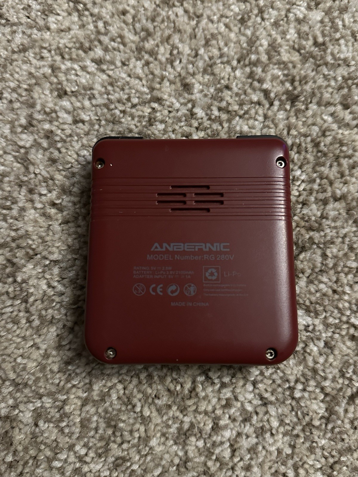 Anbernic RG280V Handheld Retro Console 64GB Red/Gold – Pre-Loaded NES GBA PS1