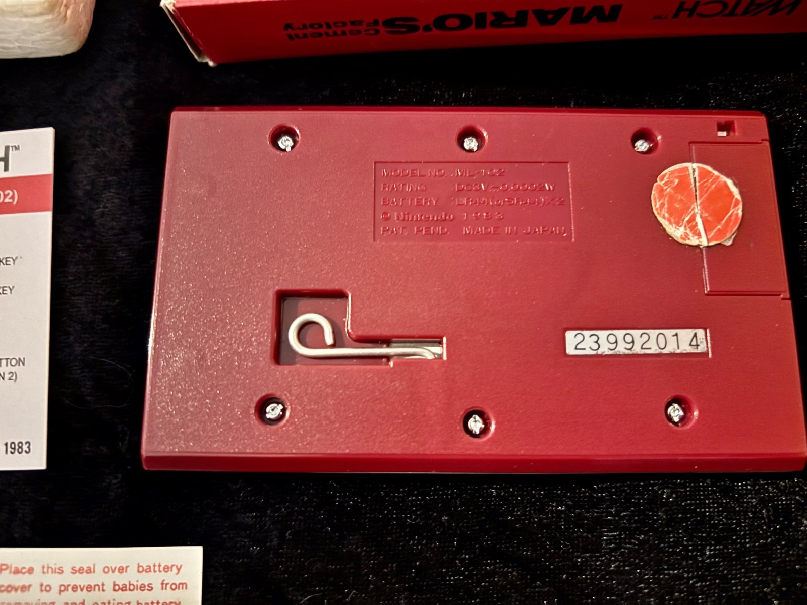 Nintendo Mario’s Cement Factory game & watch vintage retro classic toy LCD game