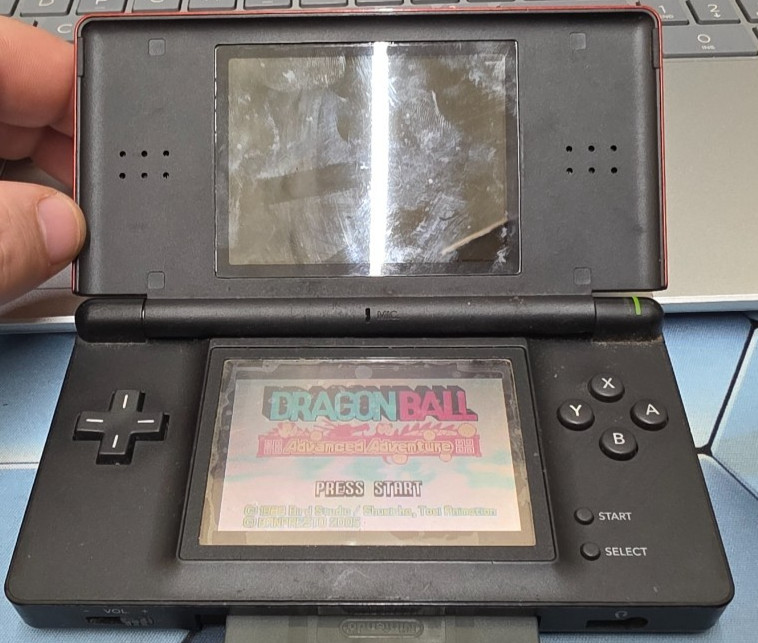 Nintendo DS Lite Handheld Crimson Black Not Working For Parts Repair