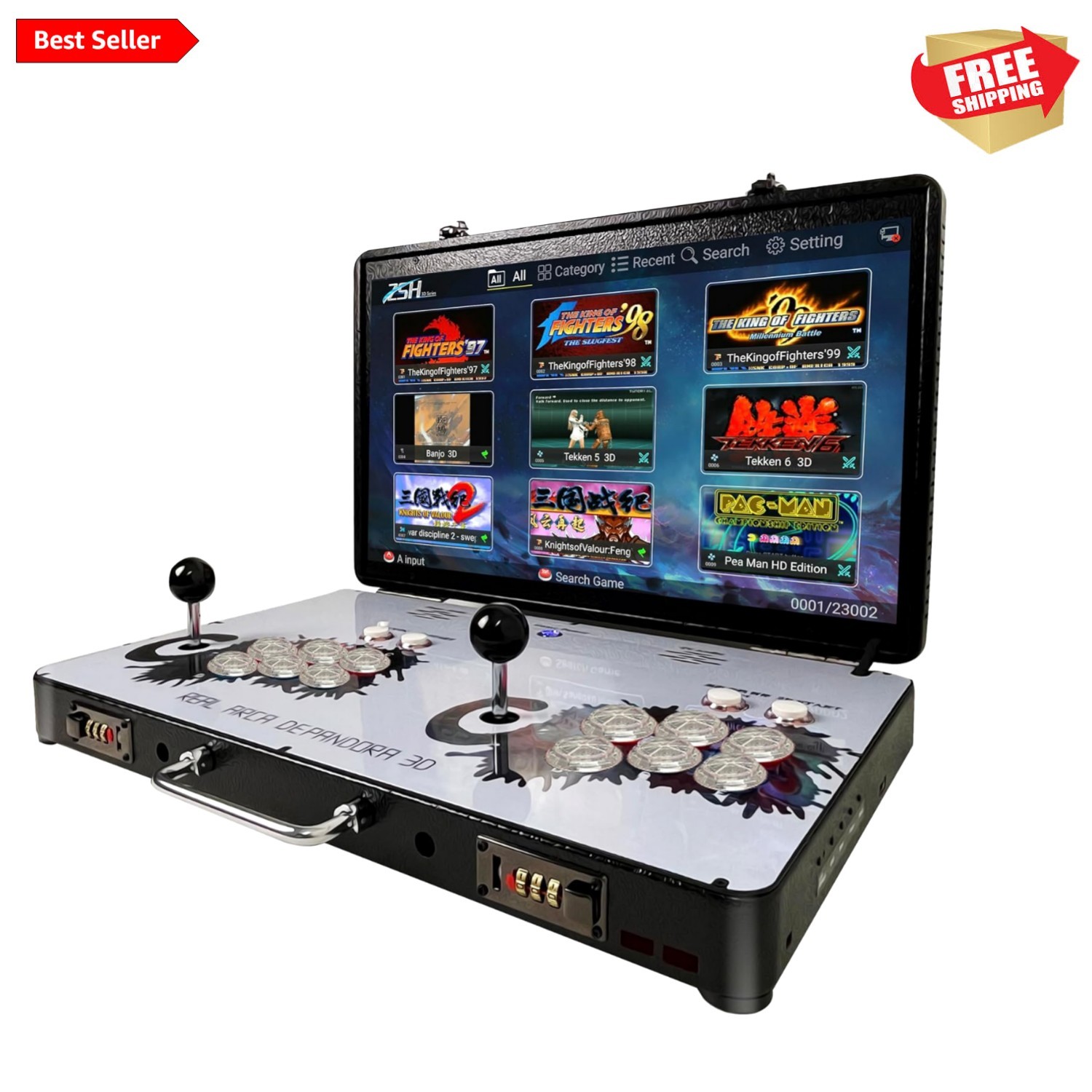 20000 in 1 Portable Retro Arcade with 22-Inch Display and Built-in Sound