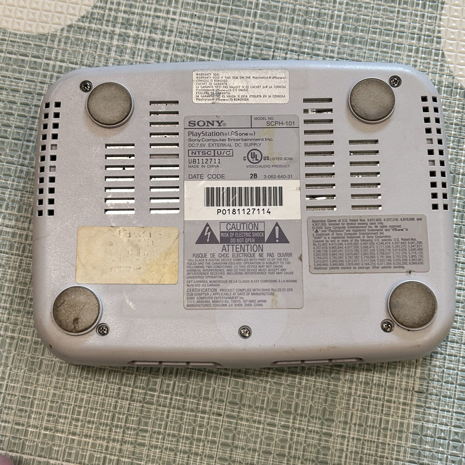 Sony PSOne PS1 PlayStation Console Bundle OEM Controller + Cords SCPH-101 TESTED