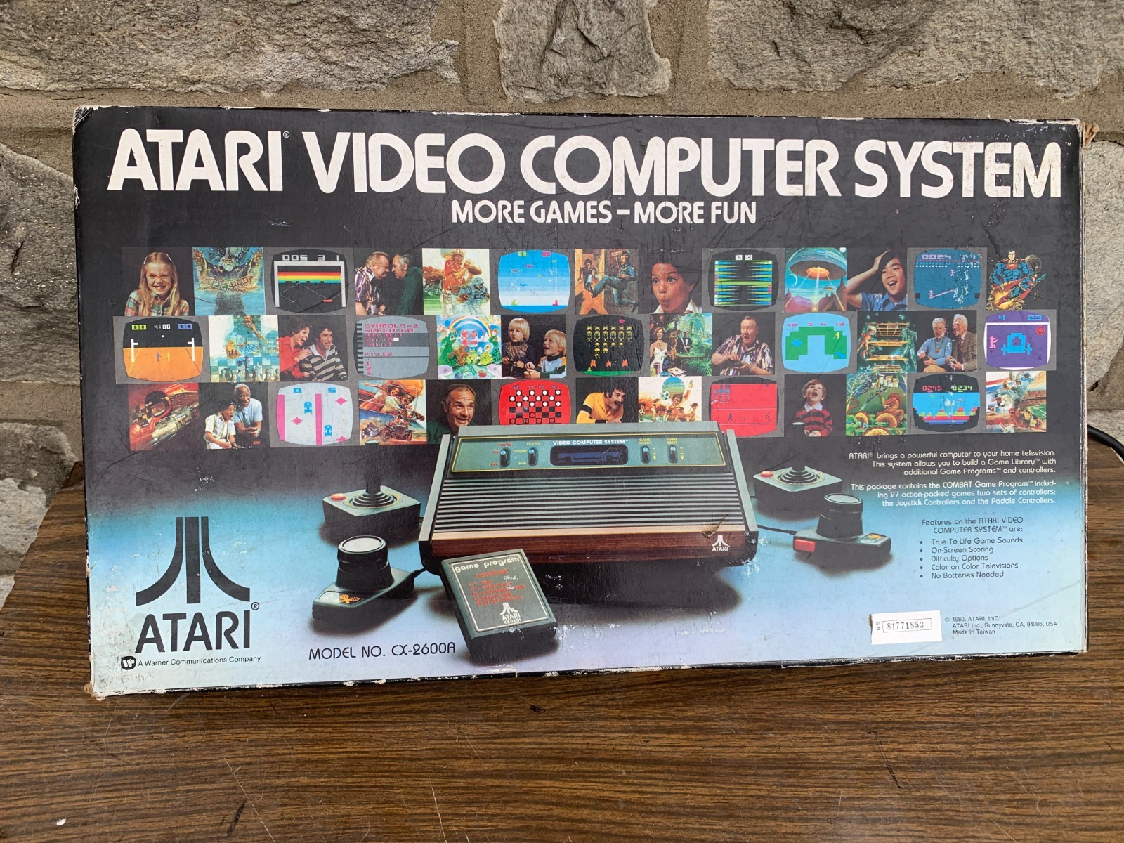 Atari CX-2600A Video Computer System Game Console W/ 2 Controllers Paddles & Box