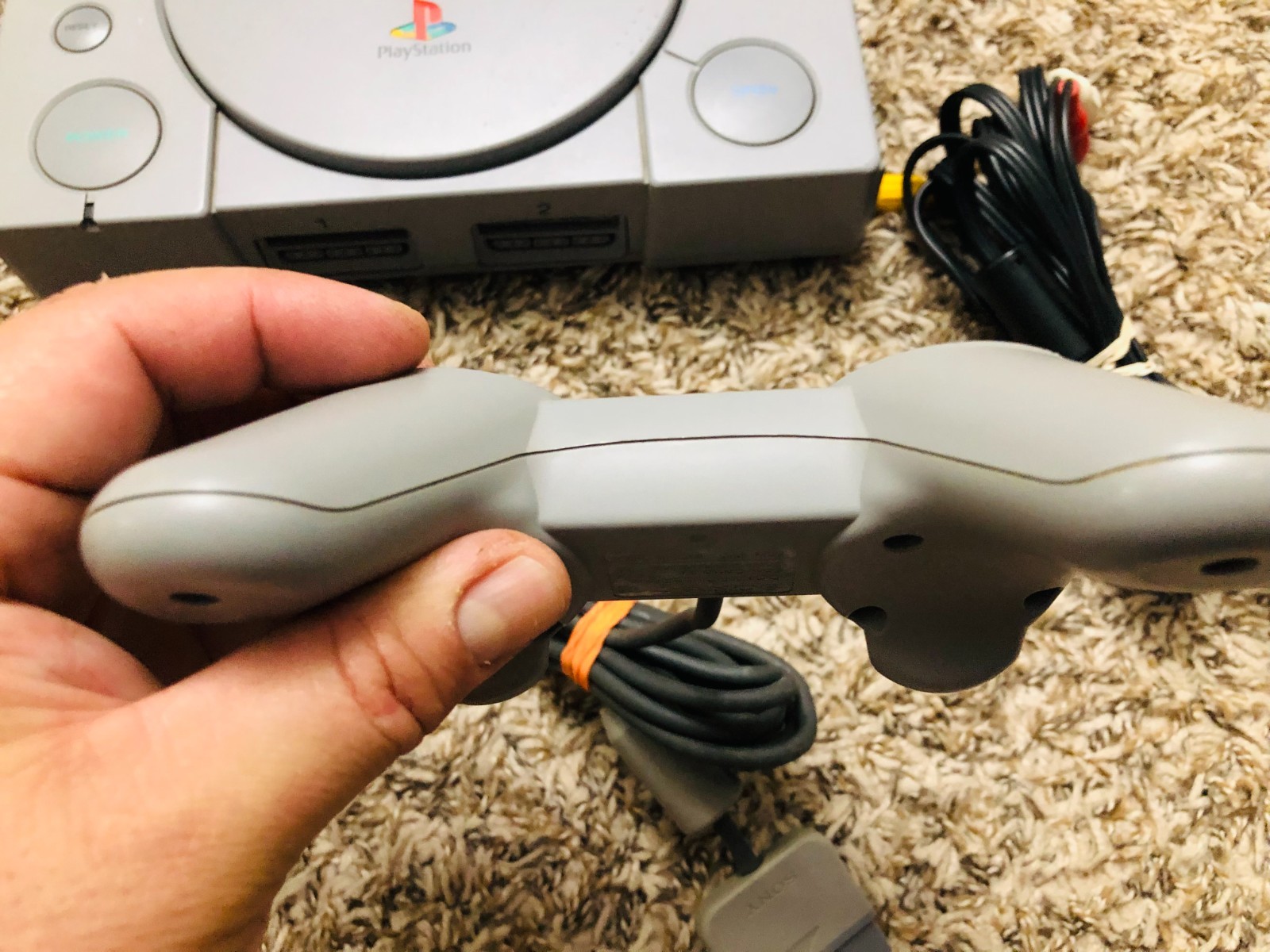 Sony PlayStation 1 Game Console – Gray w/ 2 OEM Controllers, Fully Tested 7