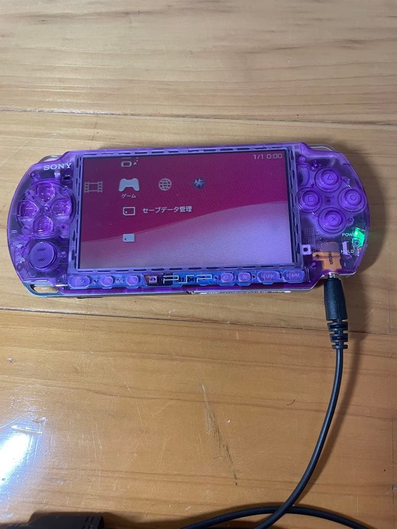 Sony PSP-3000 Purple Clear Shell Console Tested Working Region Free