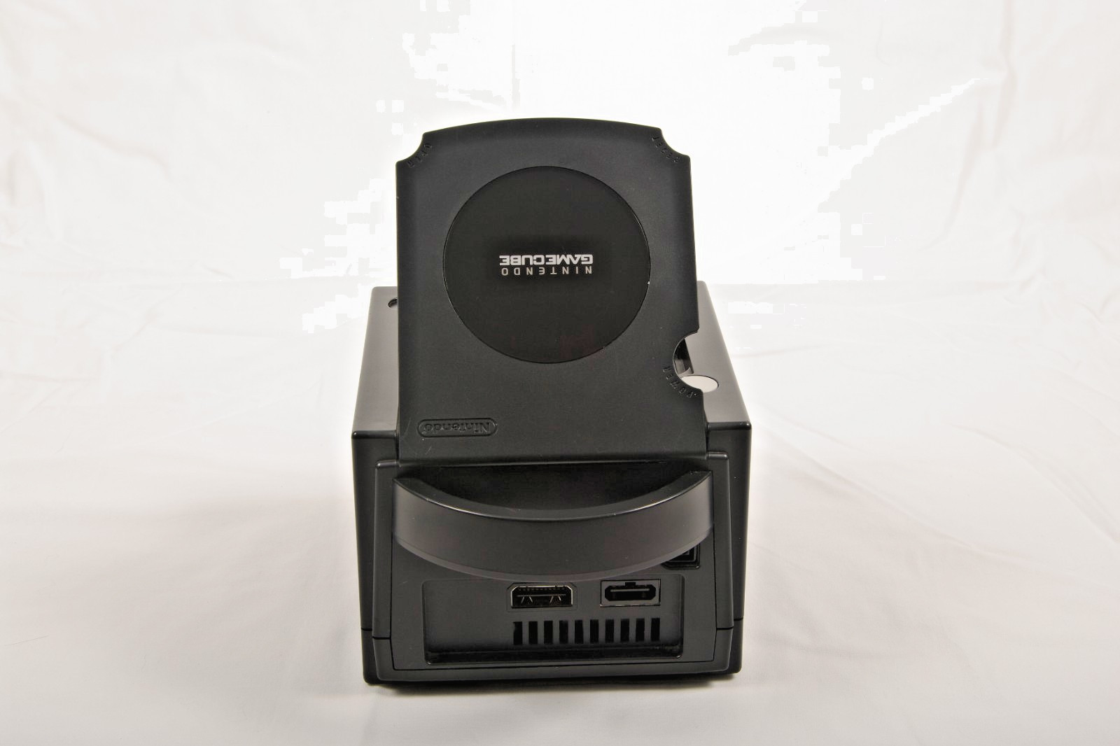 Nintendo GameCube Black Console, 2 – OEM Controllers + New Power & AV Cables