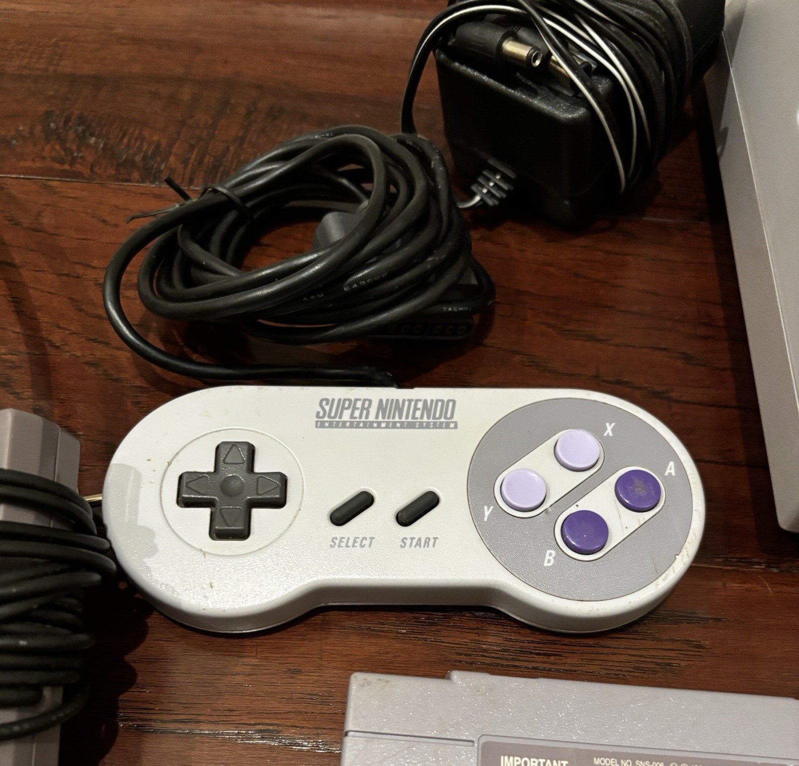 Super Nintendo 1 Chip SNES Console Bundle 1CHIP-with Games-Super Mario World
