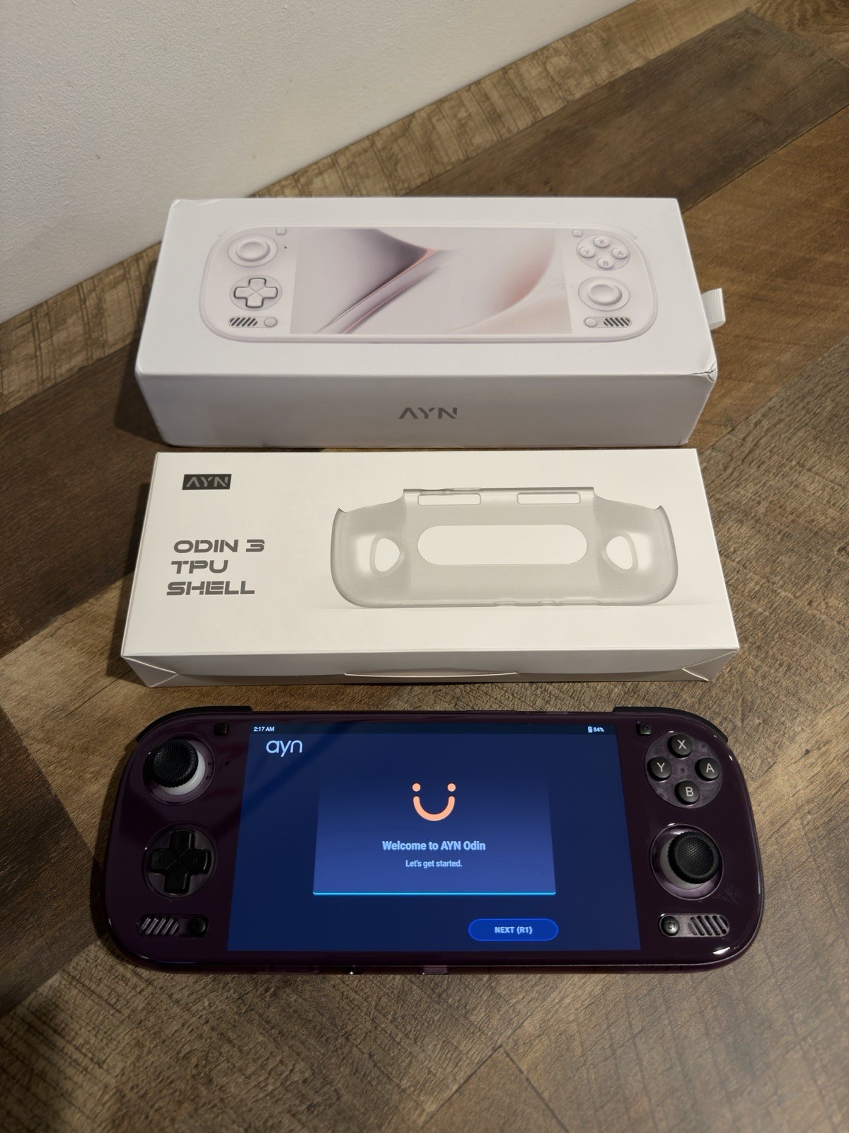 SHIPS FAST AYN Odin 3 Max Purple 16 + 512gb Handheld W/ Box, Charger & Grip