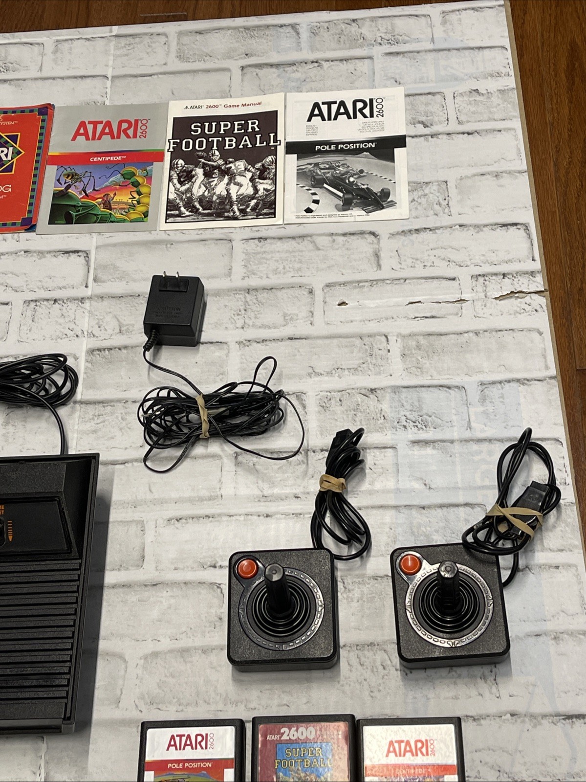 Atari 2600 Vader Black Console Bundle – Cleaned, Tested Working VGC + 12 Games