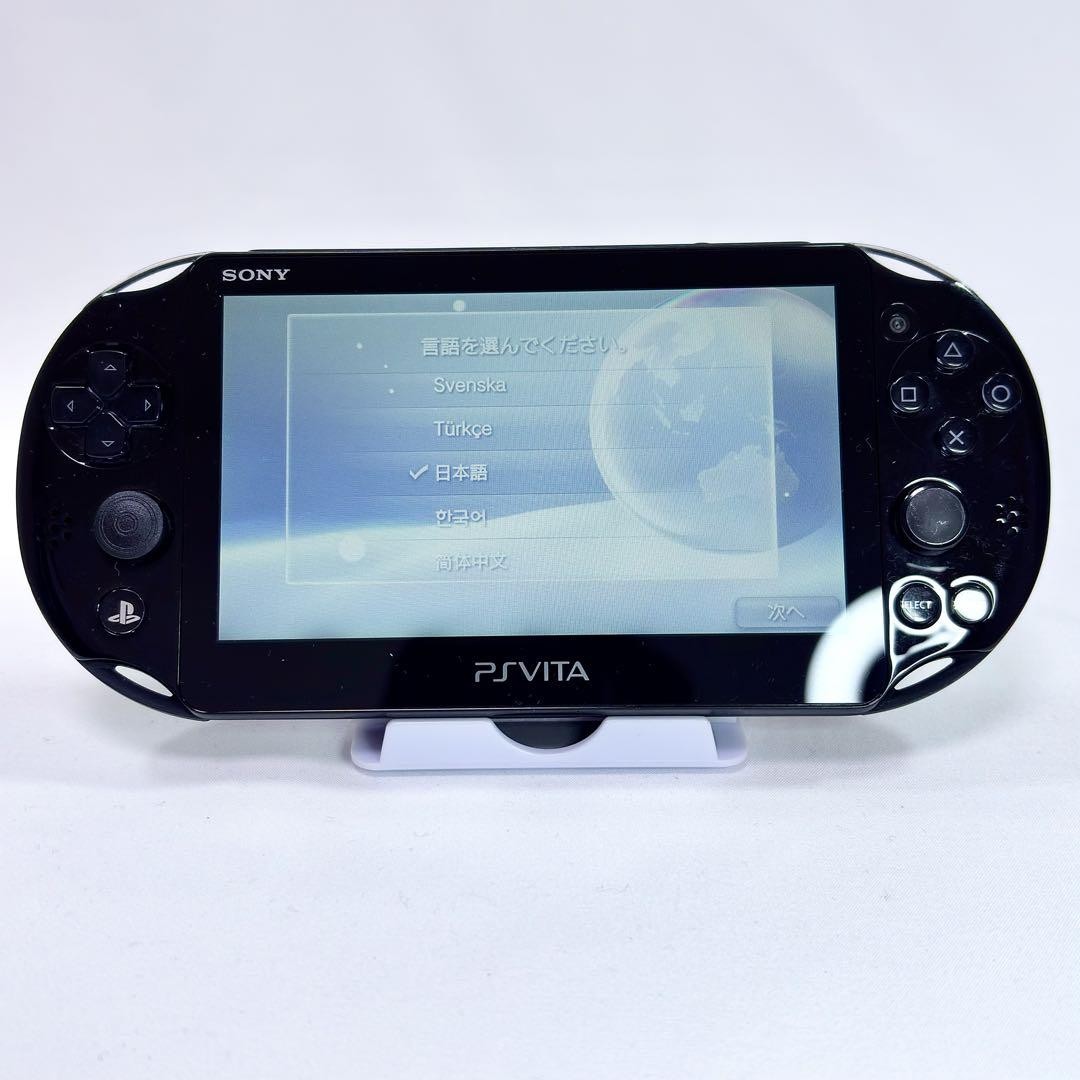 Sony PS Vita PCH-2000 ZA11 Black w/Box Wi-Fi Slim Console Japan s1341M