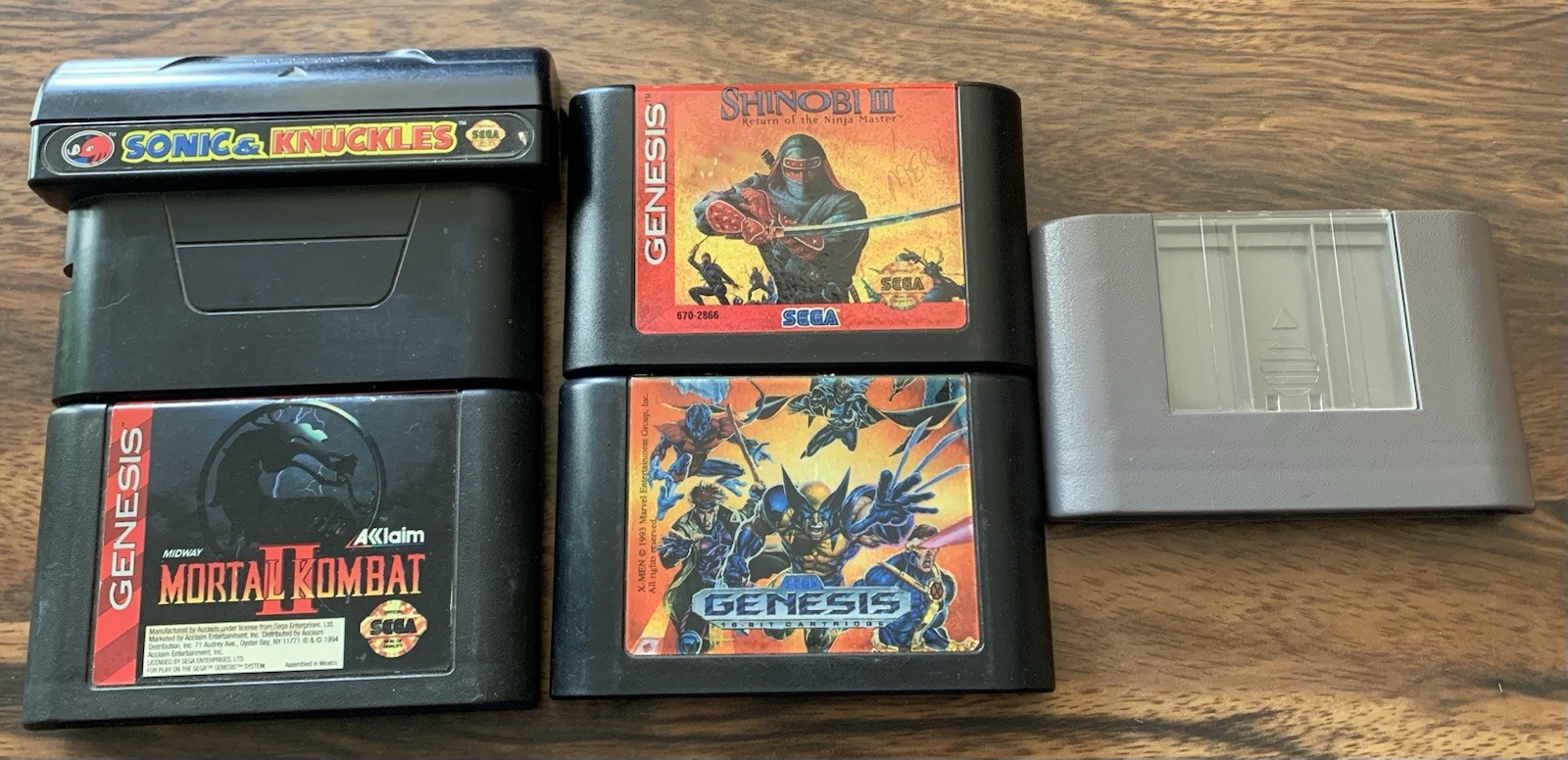 Sega Genesis Console w/ Controllers & 13 Game Lot TESTED! Shinobi 3 MK Sonic WWF