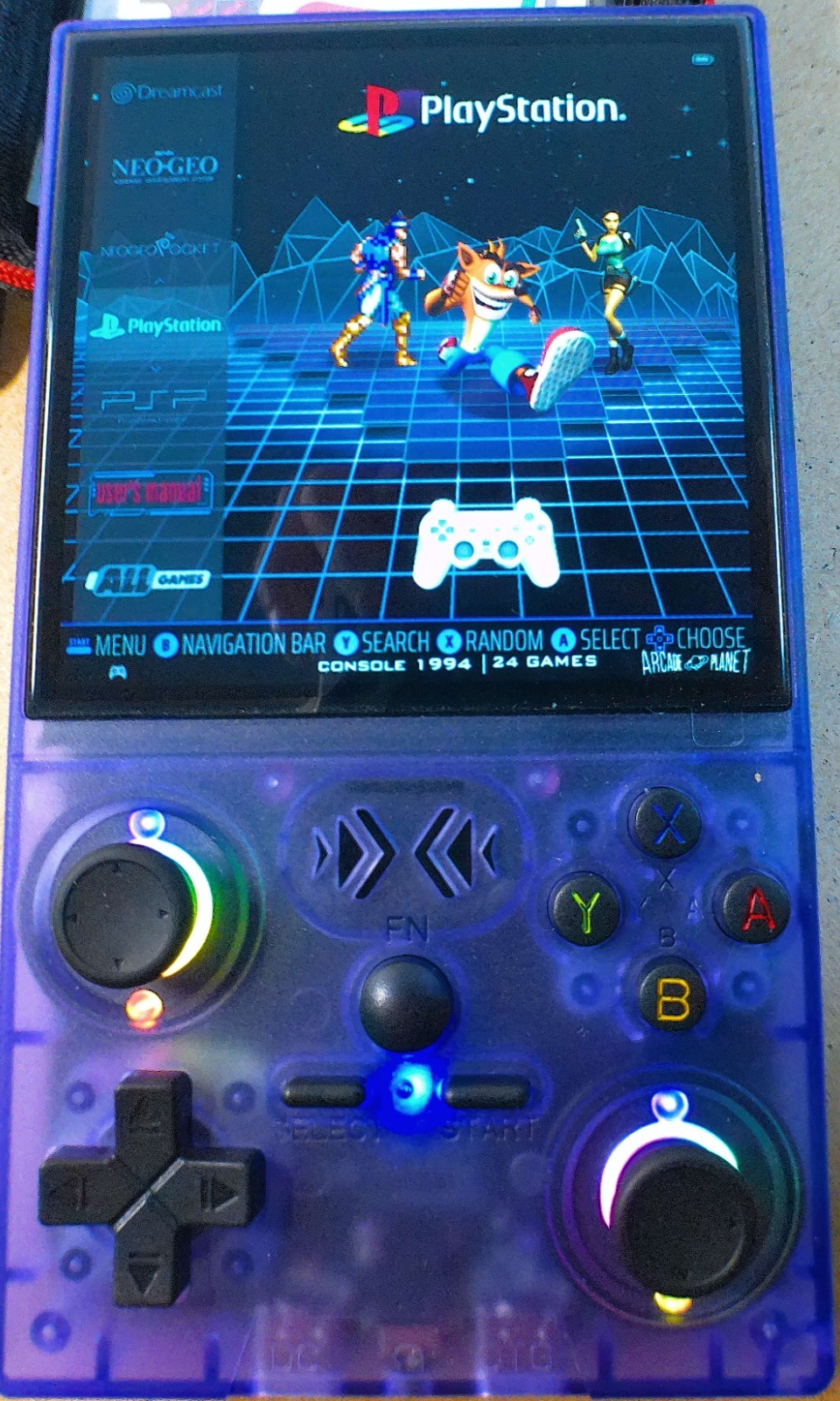 XF40V Retro Handheld Game Console Purple