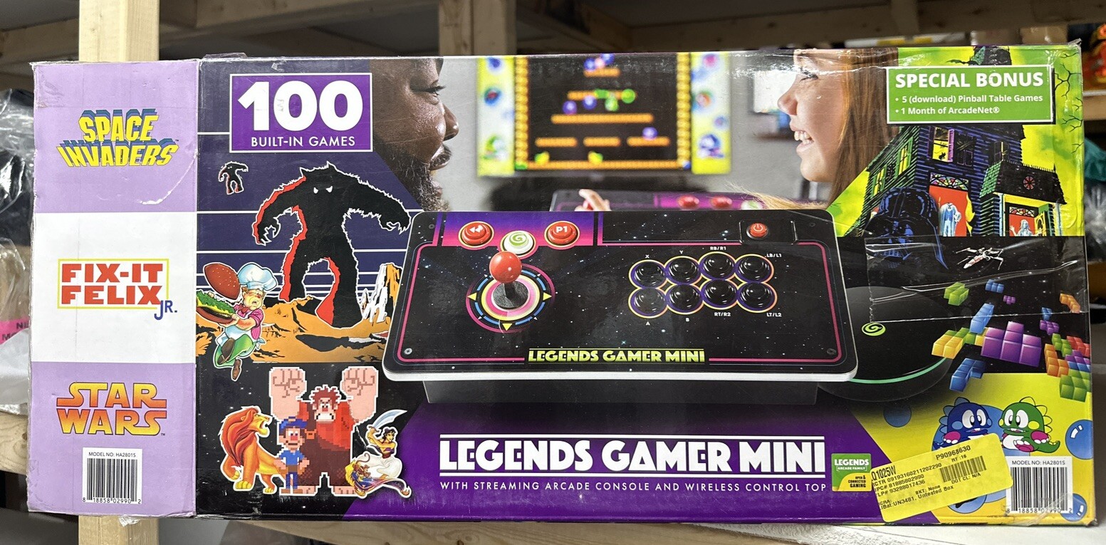 At Games Legends Gamer Mini Arcade Console w/Stream & Wireless Control Top