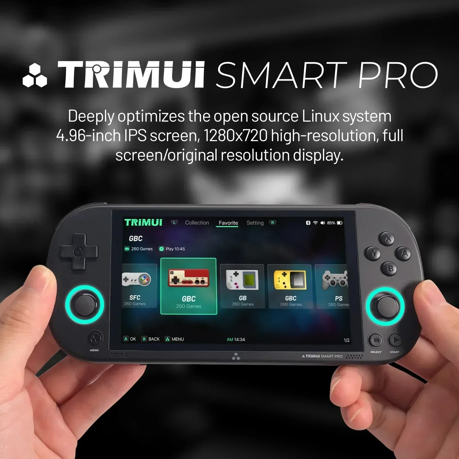 Trimui Smart Pro Handheld Game Console 4.96”IPS Screen