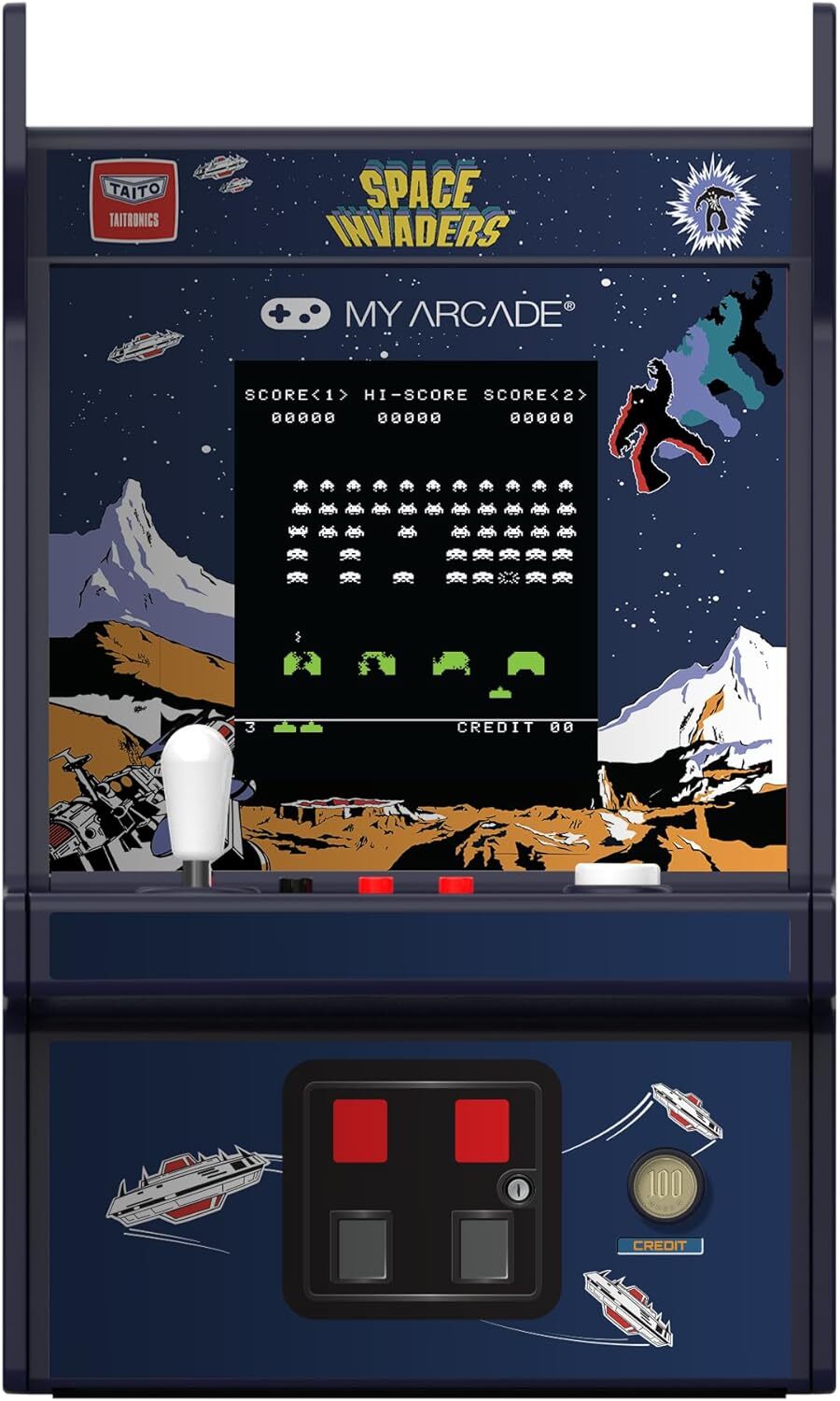 My Arcade Space Invaders Micro Player Pro: 6.75″ Mini Arcade Machine Video Game
