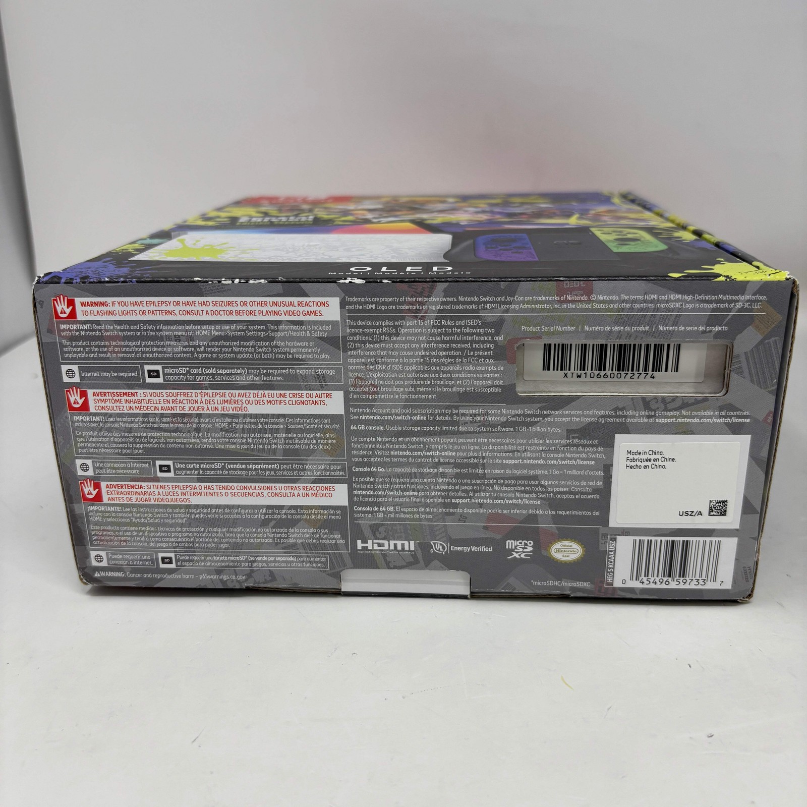 Nintendo Switch v2 Console Gaming System HAC-001(-01) Splatoon 3 Edition