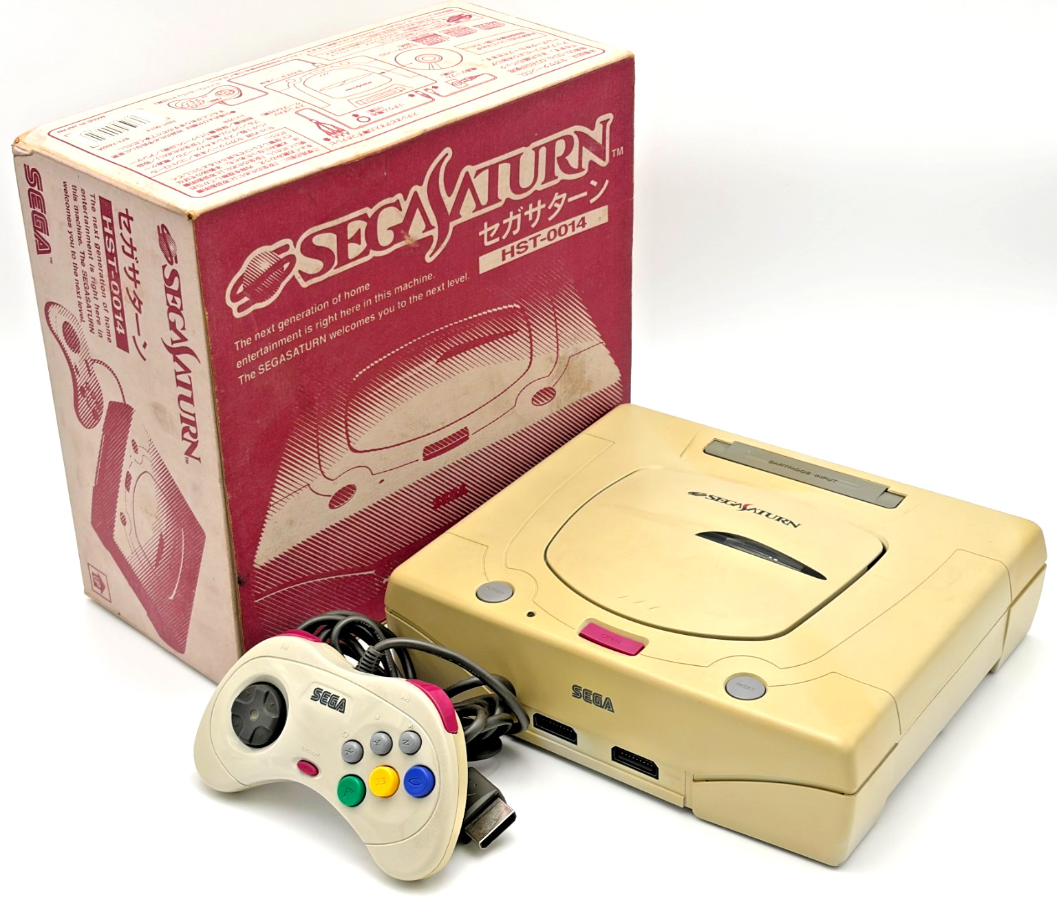 Sega Saturn Console HST-0014 Boxed Japanese VERSION NTSC-J Working