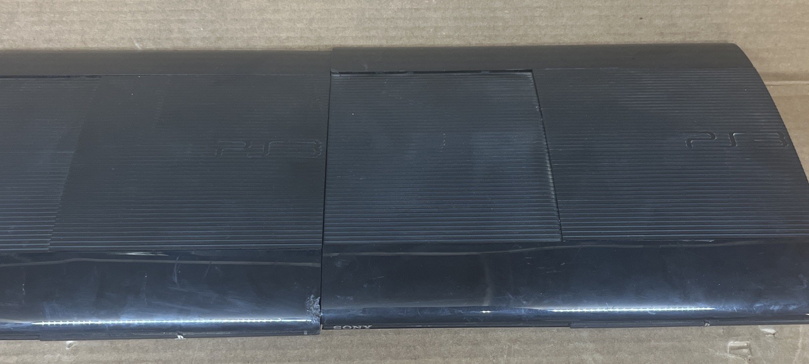 Lot 2 Broken Sony PlayStation3 PS3 Super Slim Consoles Parts Repair CECH-4201A